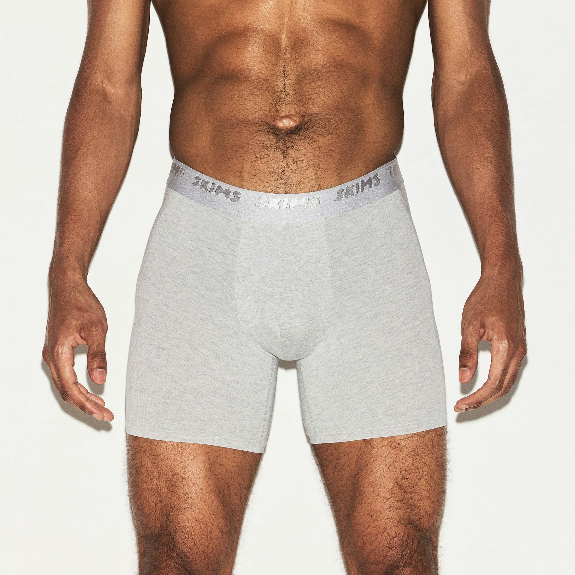 SKIMS STRETCH MENS 5 INCH BOXER BRIEF 3-PACK  | MELROSE MULTI ON A MODEL FRONT VIEW | FOCUS: 0.0, 1.0, 0.9