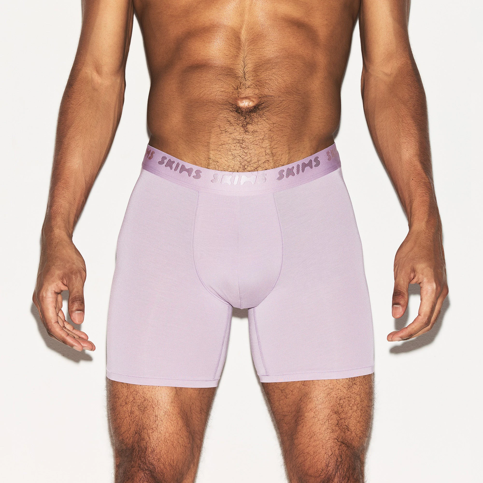 SKIMS STRETCH MENS 5 INCH BOXER BRIEF 3-PACK  | MELROSE MULTI ON A MODEL FRONT VIEW | FOCUS: 0.0, 1.0, 0.9