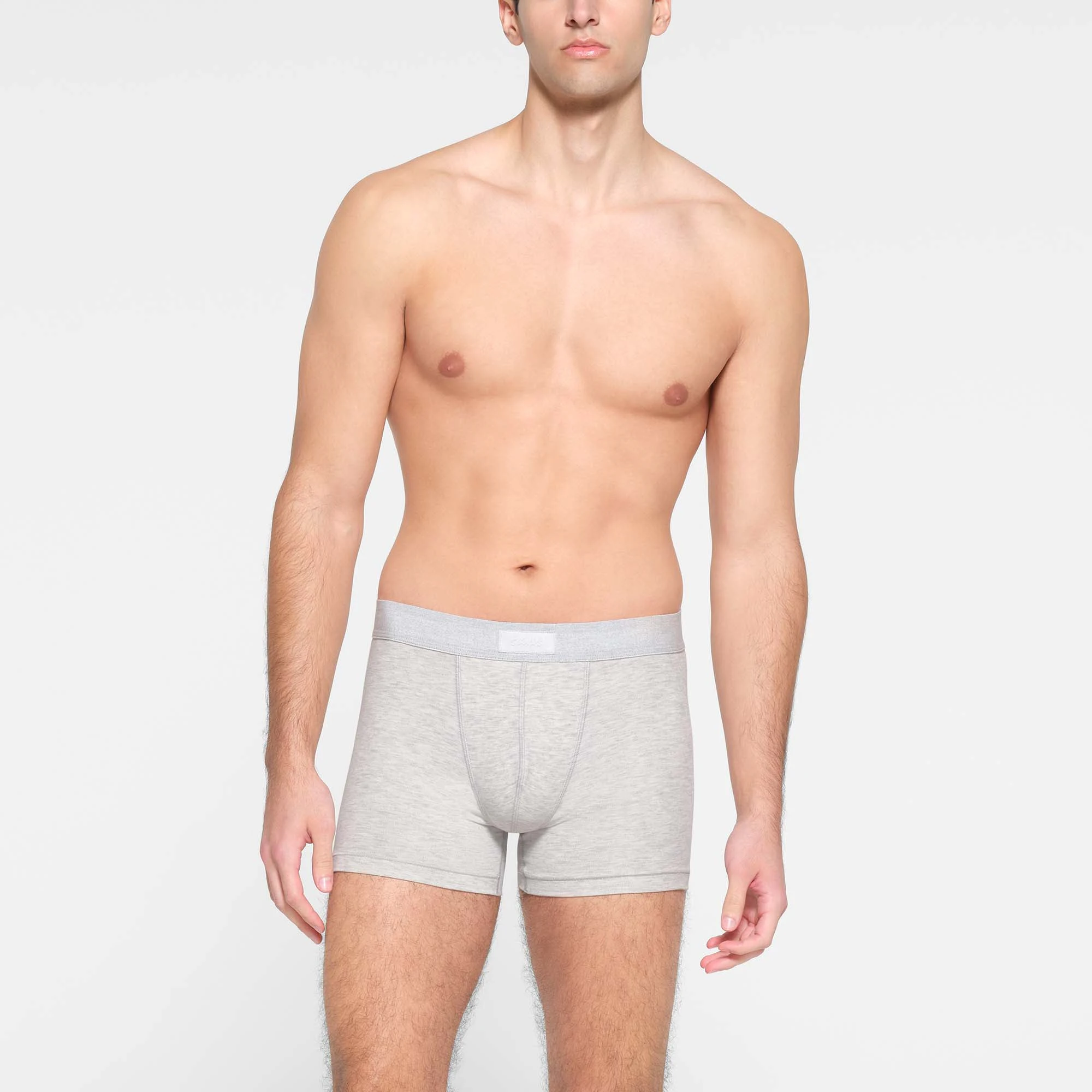 SKIMS COTTON MENS 3" BOXER BRIEF 3-PACK | MILITARY MULTI ON A MODEL BACK VIEW