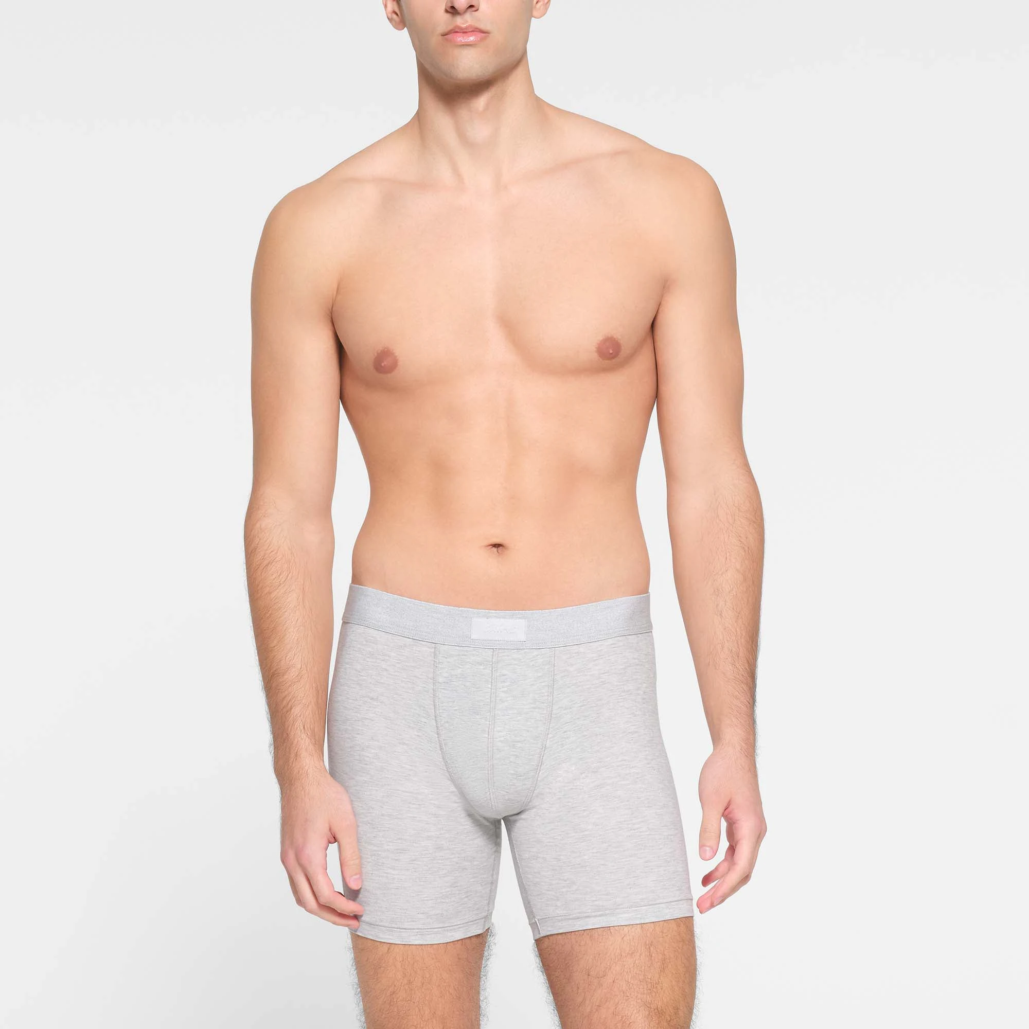 SKIMS COTTON MENS 5" BOXER BRIEF 3-PACK | MILITARY MULTI ON A MODEL BACK VIEW