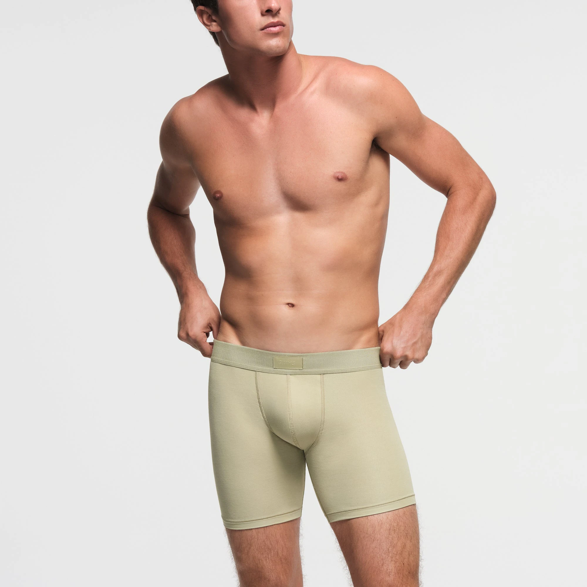 SKIMS COTTON MENS 5" BOXER BRIEF 3-PACK | PHOENIX MULTI ON A MODEL FRONT VIEW