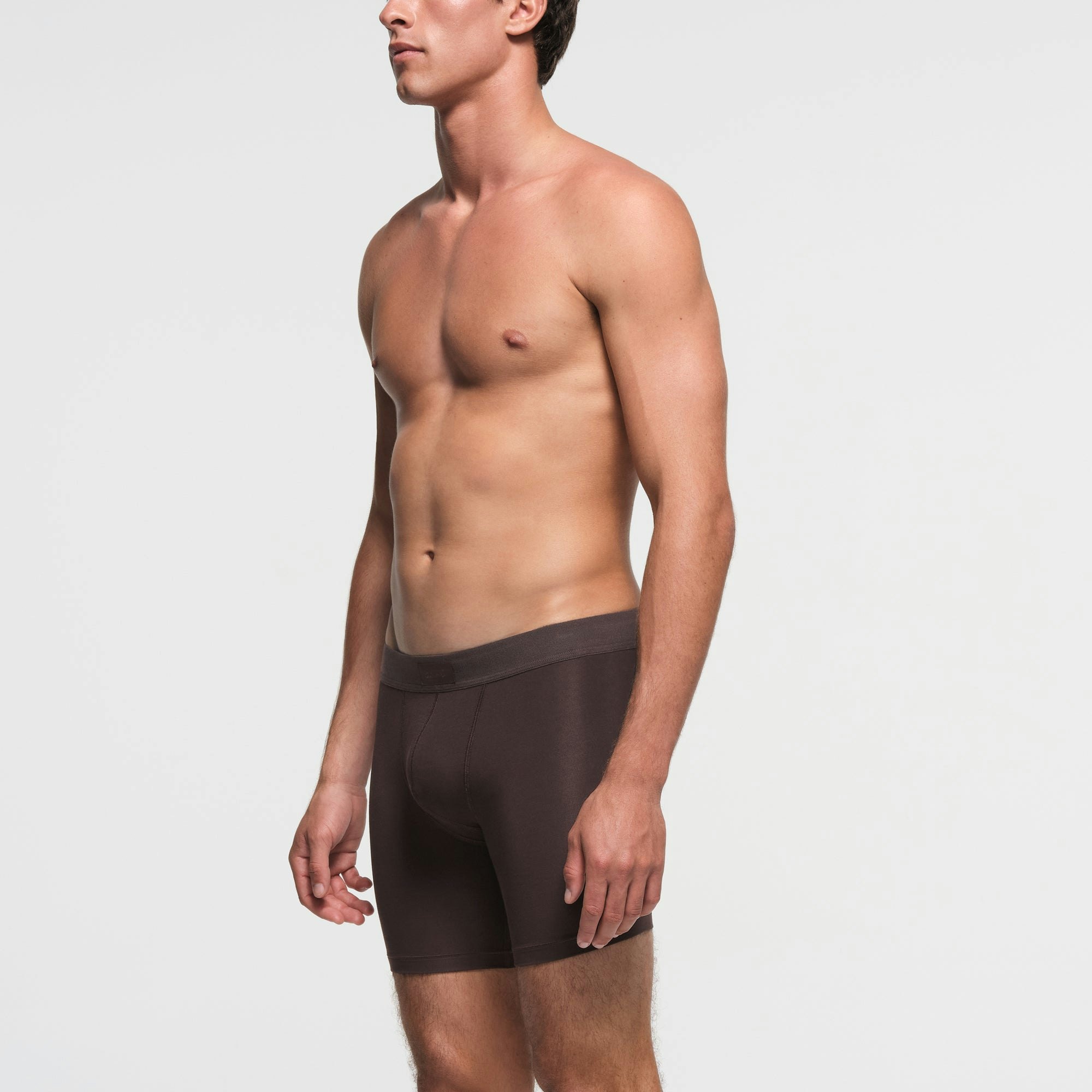SKIMS COTTON MENS 5" BOXER BRIEF 3-PACK | PHOENIX MULTI ON A MODEL SIDE VIEW