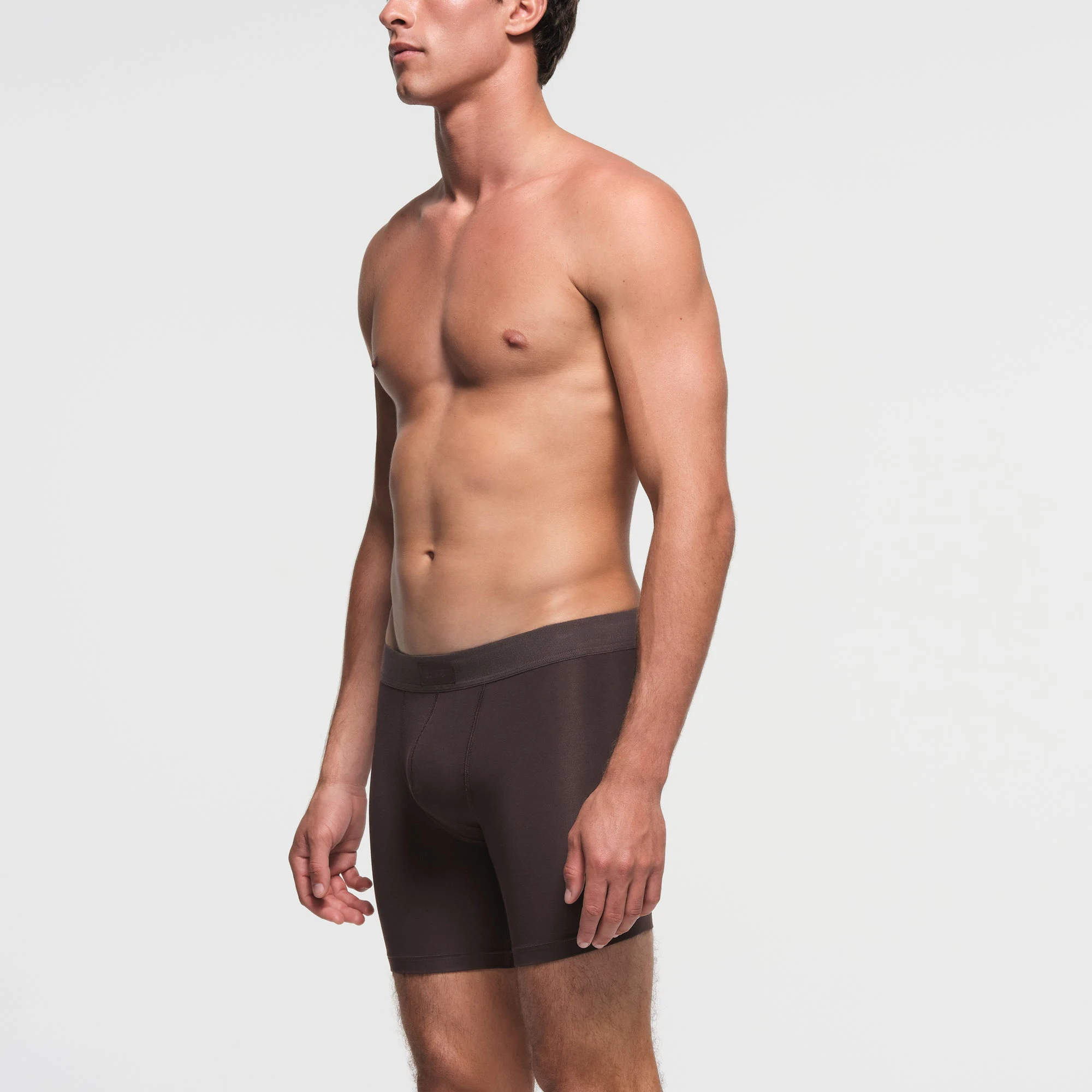 SKIMS COTTON MENS 5" BOXER BRIEF 3-PACK | PHOENIX MULTI ON A MODEL SIDE VIEW