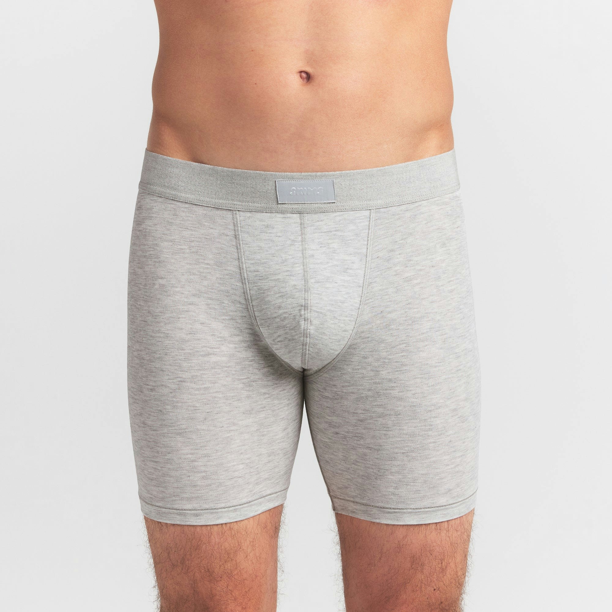 SKIMS COTTON MENS 5" BOXER BRIEF 3-PACK | VERDANT MULTI ON A MODEL FRONT VIEW @ | FOCUS: 0.0, 1.0, 0.9