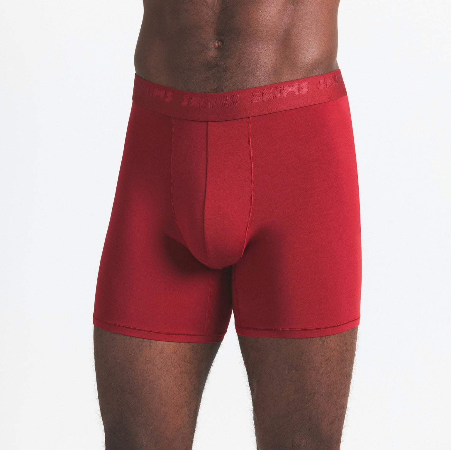 SKIMS STRETCH MENS 5" BOXER BRIEF 5-PACK | WOOD RIO MULTI ON A MODEL SIDE VIEW @ | FOCUS: 0.0, 1.0, 0.9