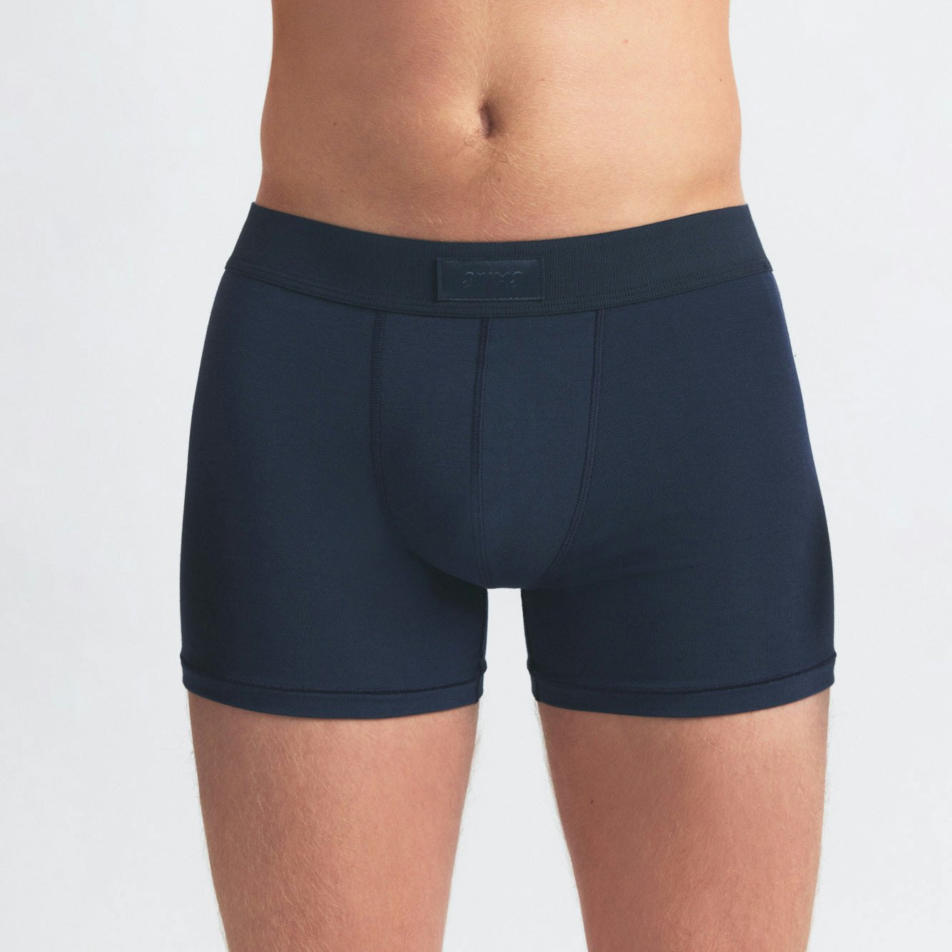 SKIMS COTTON MENS 3" BOXER BRIEF 5-PACK | BLUE BLACK STONE MULTI ON A MODEL SIDE VIEW @ | FOCUS: 0.0, 1.0, 0.9