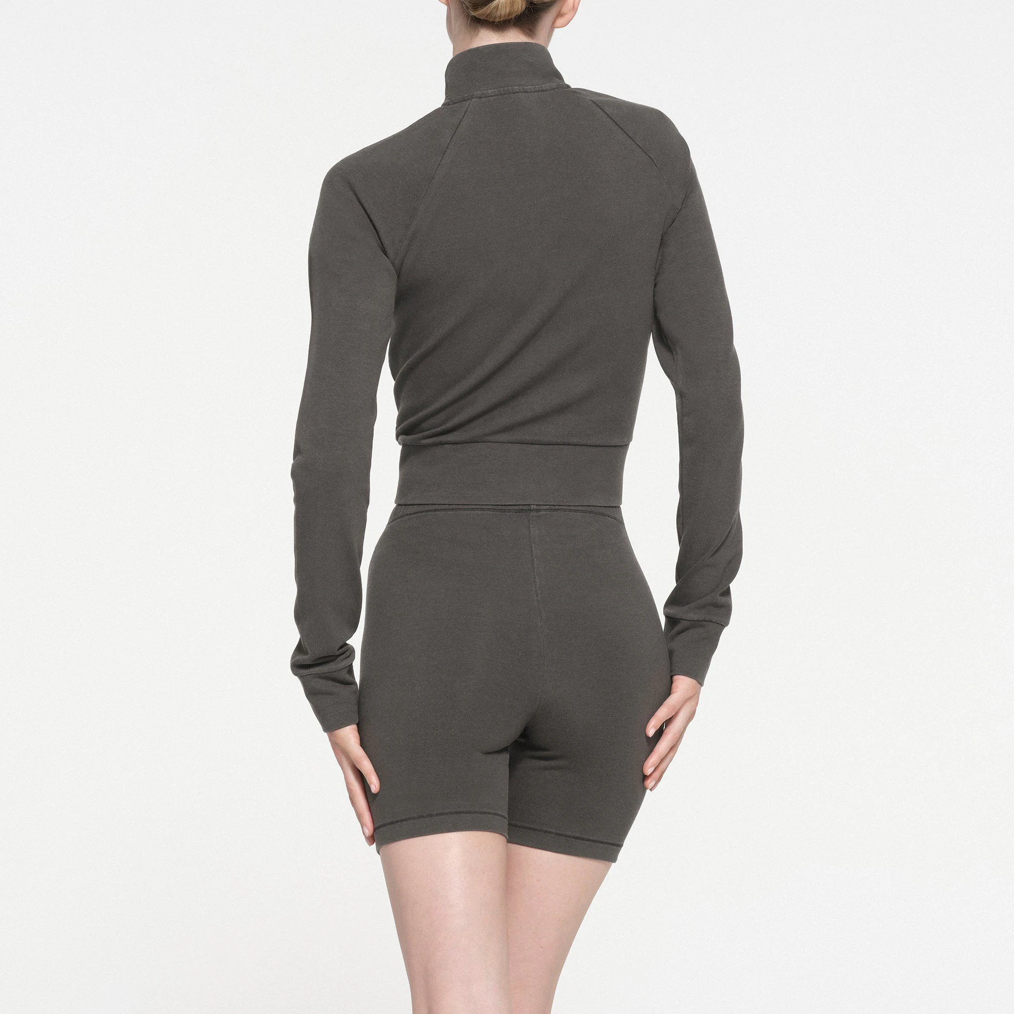 OUTDOOR BIKE SHORT | WASHED ONYX ON A MODEL BACK VIEW