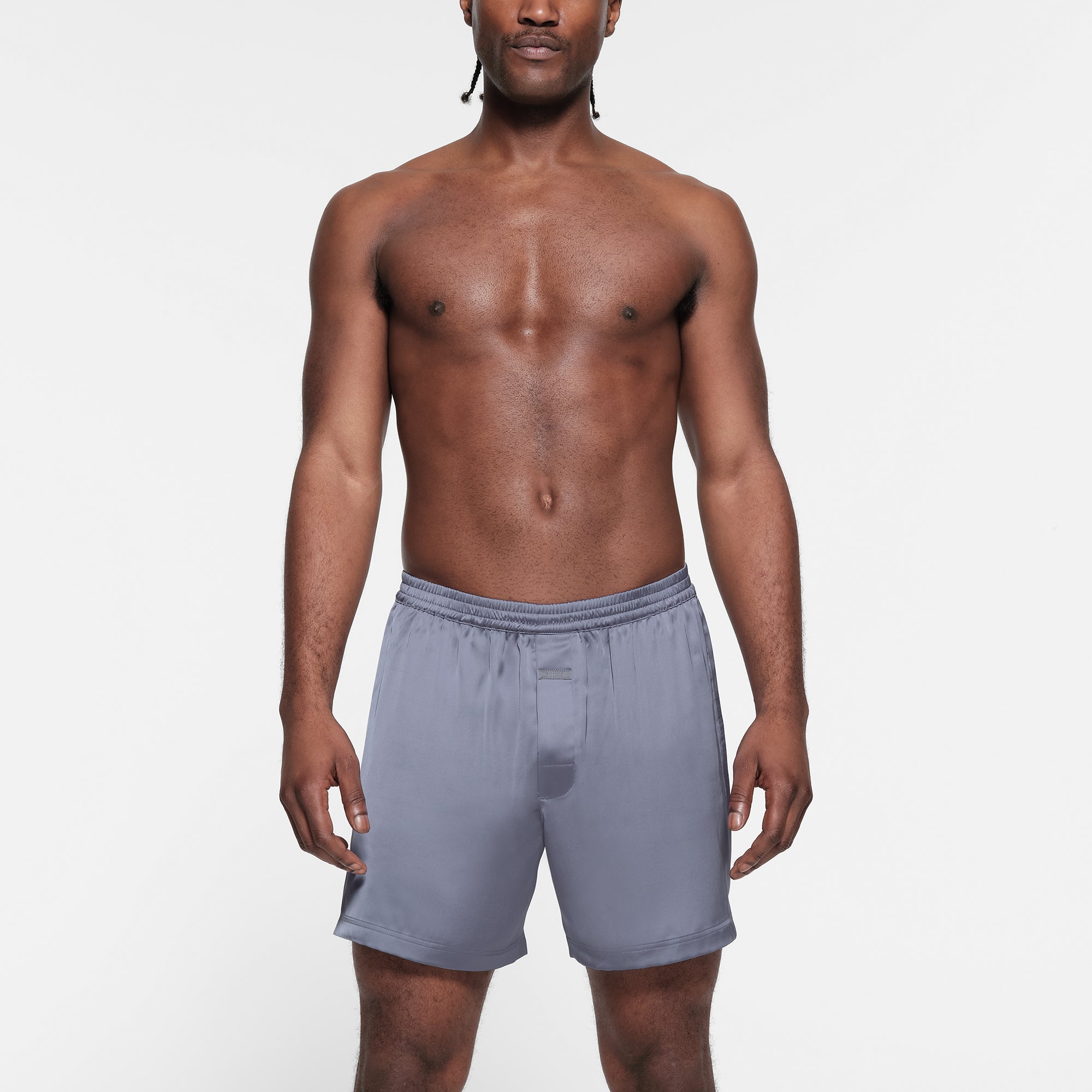 SATEEN SLEEP MENS BOXER SLATE