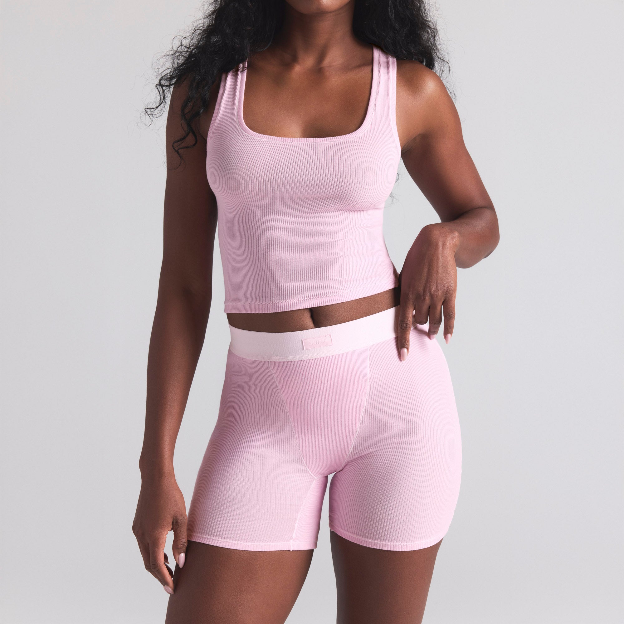 COTTON RIB BOXER 3-PACK | BABY PINK MULTI