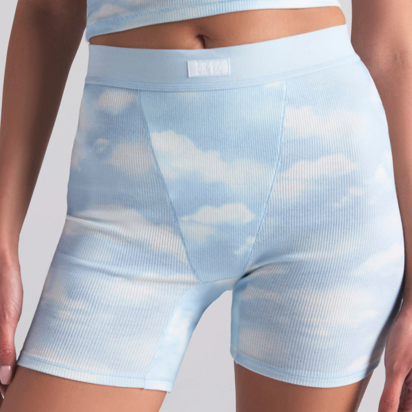 COTTON RIB BOXER 3-PACK | BLUE QUARTZ CLOUD MULTI ON A MODEL SIDE  ON A MODEL FRONT VIEW | FOCUS: 0.0, 1.0, 0.9