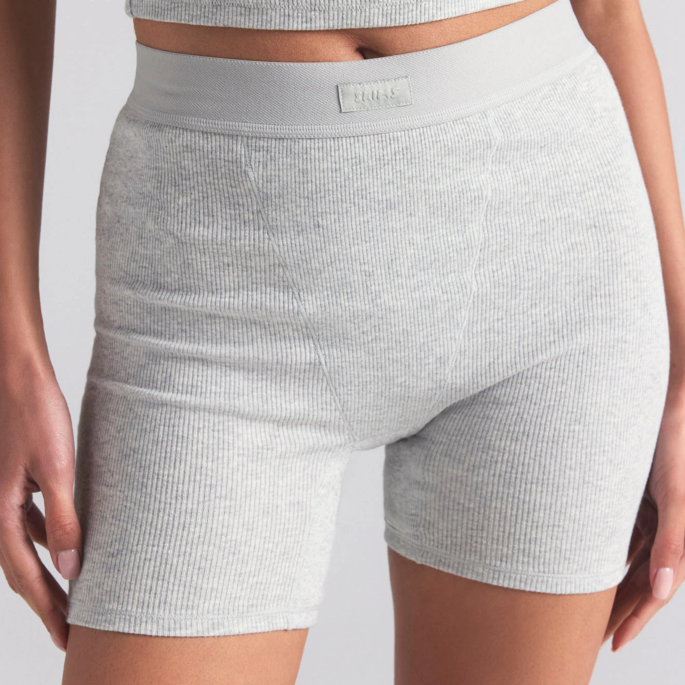 COTTON RIB BOXER 3-PACK | BLUE QUARTZ CLOUD MULTI ON A MODEL SIDE  ON A MODEL FRONT VIEW | FOCUS: 0.0, 1.0, 0.9