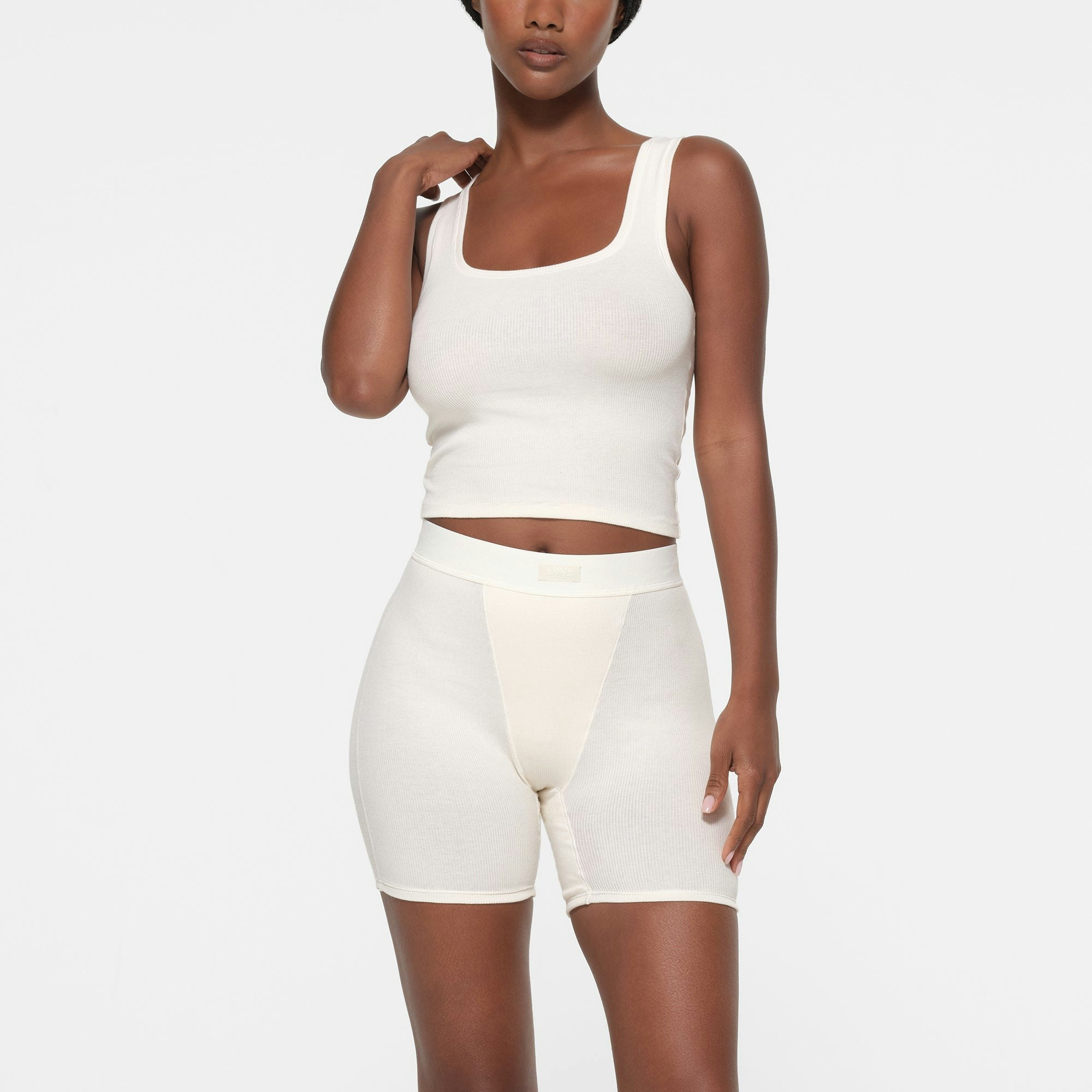 COTTON RIB BOXER 3-PACK | LOLLIPOP MULTI ON A MODEL FRONT VIEW
