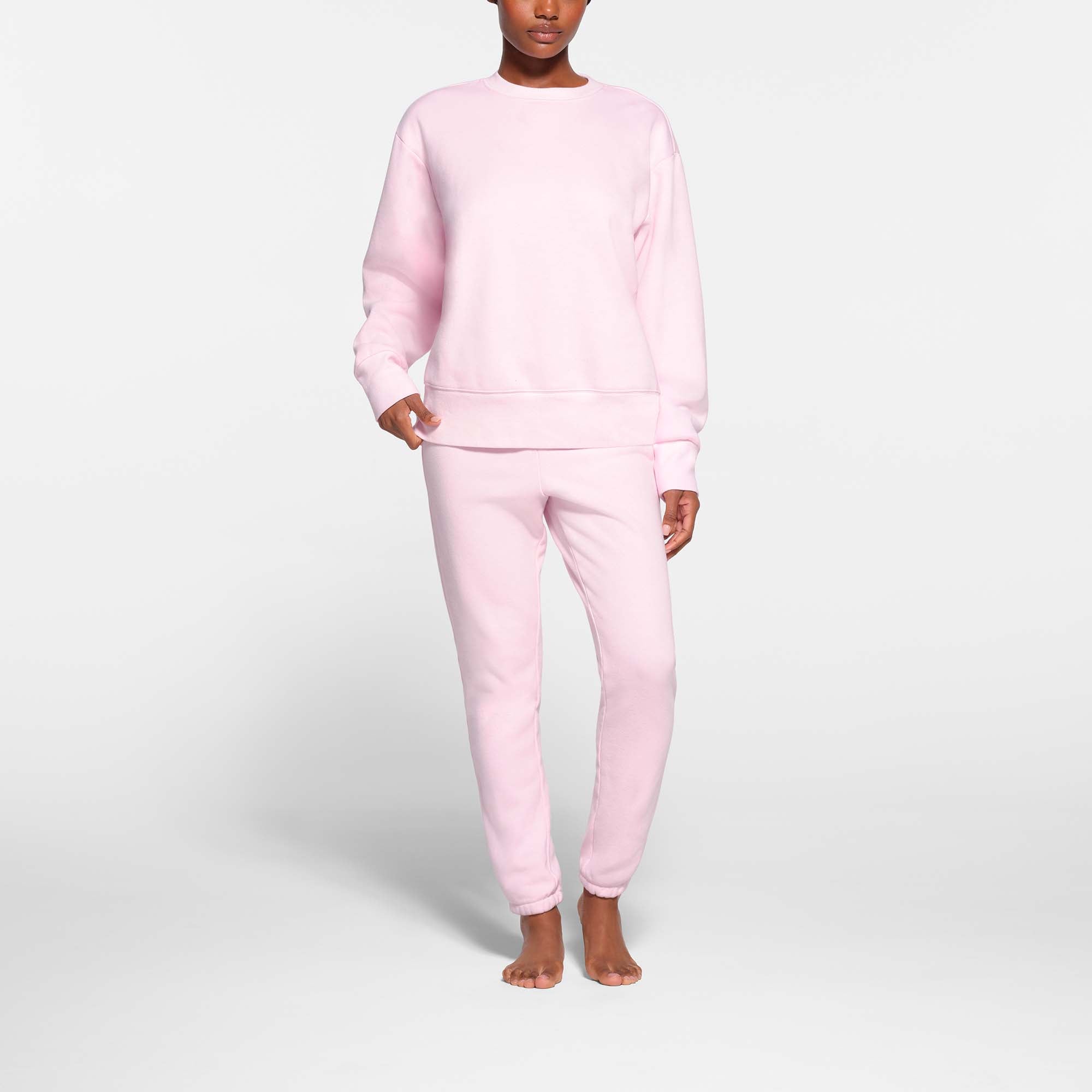 新品 SKIMS 　COTTON FLEECE ピンク S スウェット NWT SKIMS Cotton Fleece Classic Joggers Sweat Lounge Pants