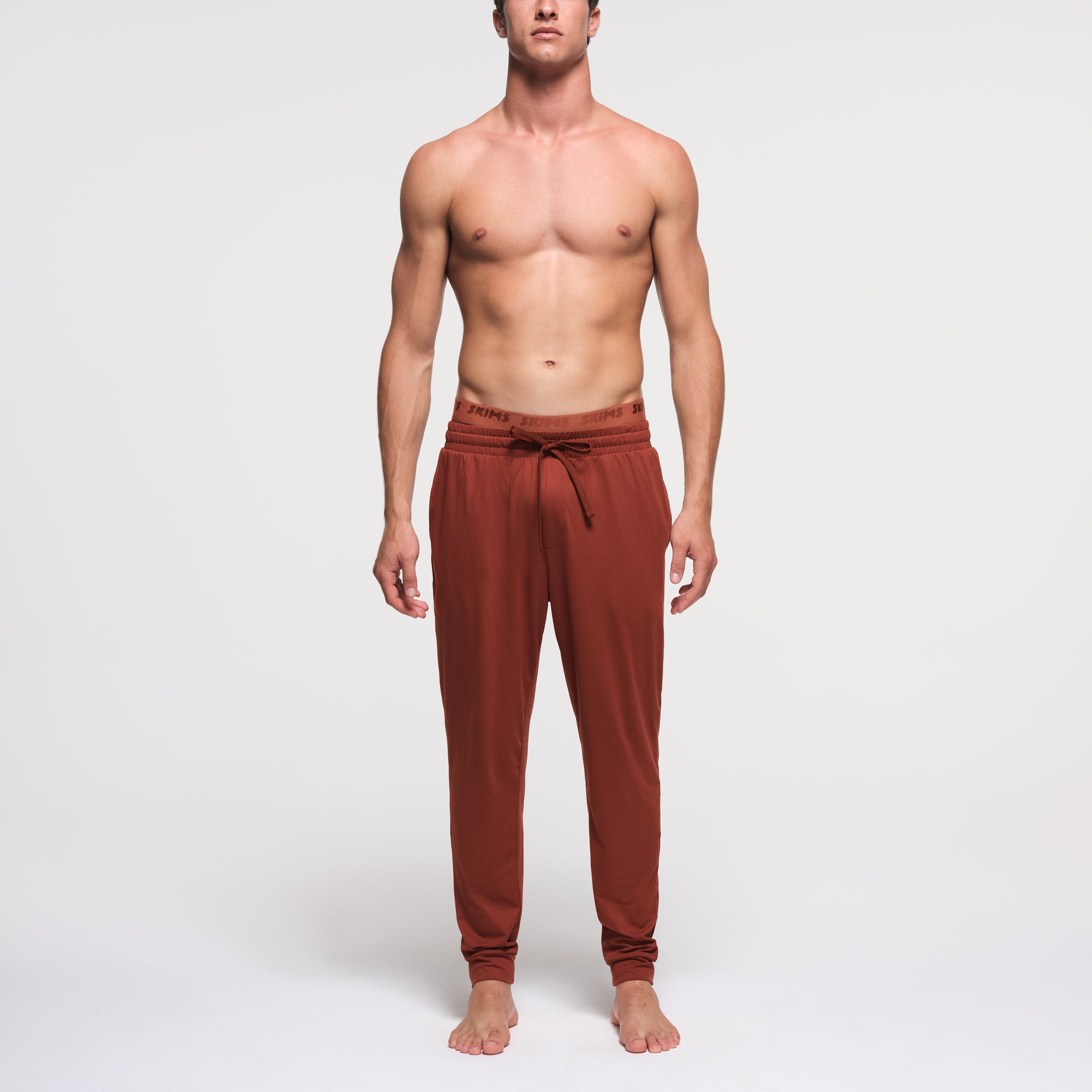 OUTDOOR JERSEY MENS TAPERED JOGGER RUST