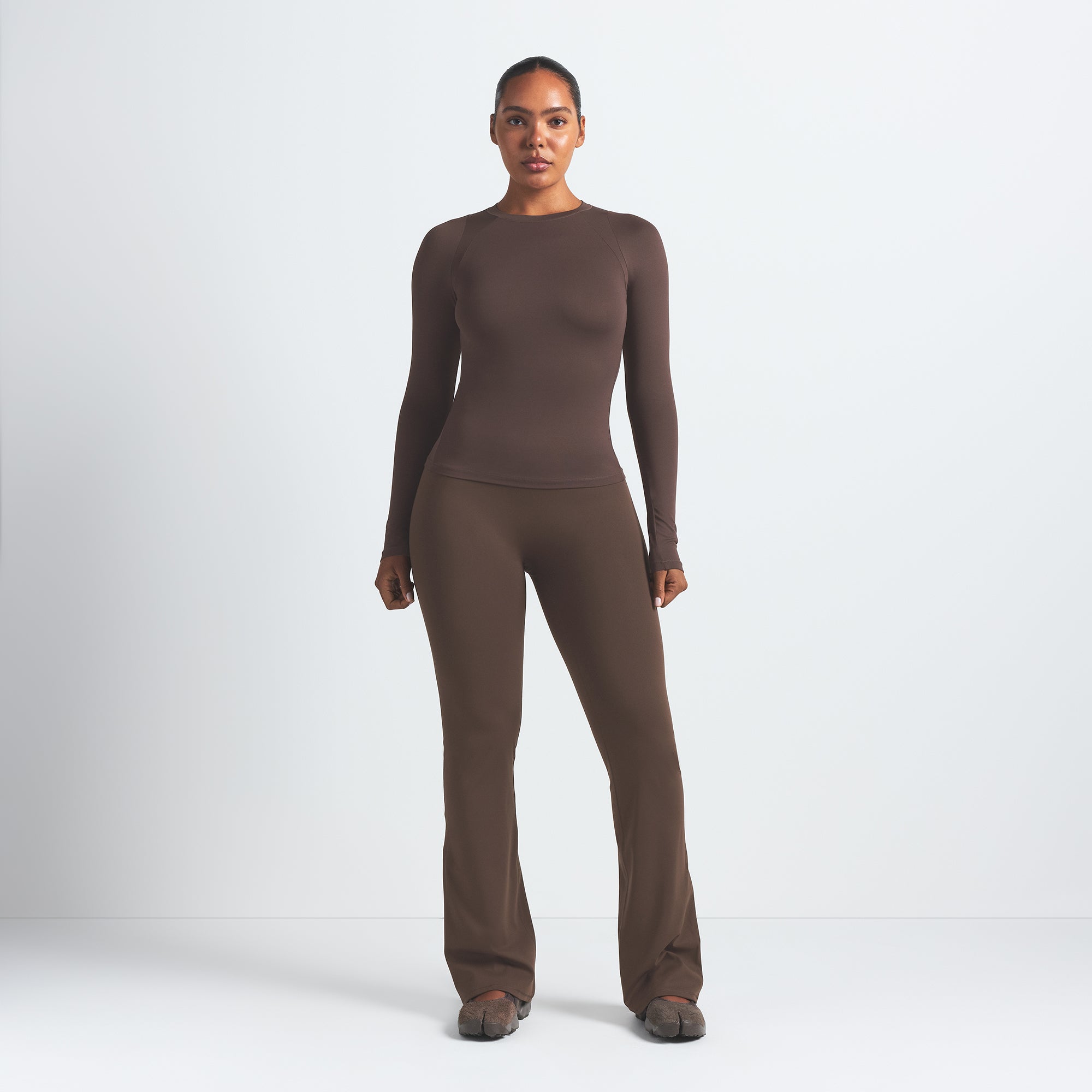 NikeSKIMS MATTE SLIM FLARE LEGGING | DARK SEPIA | SKIMS