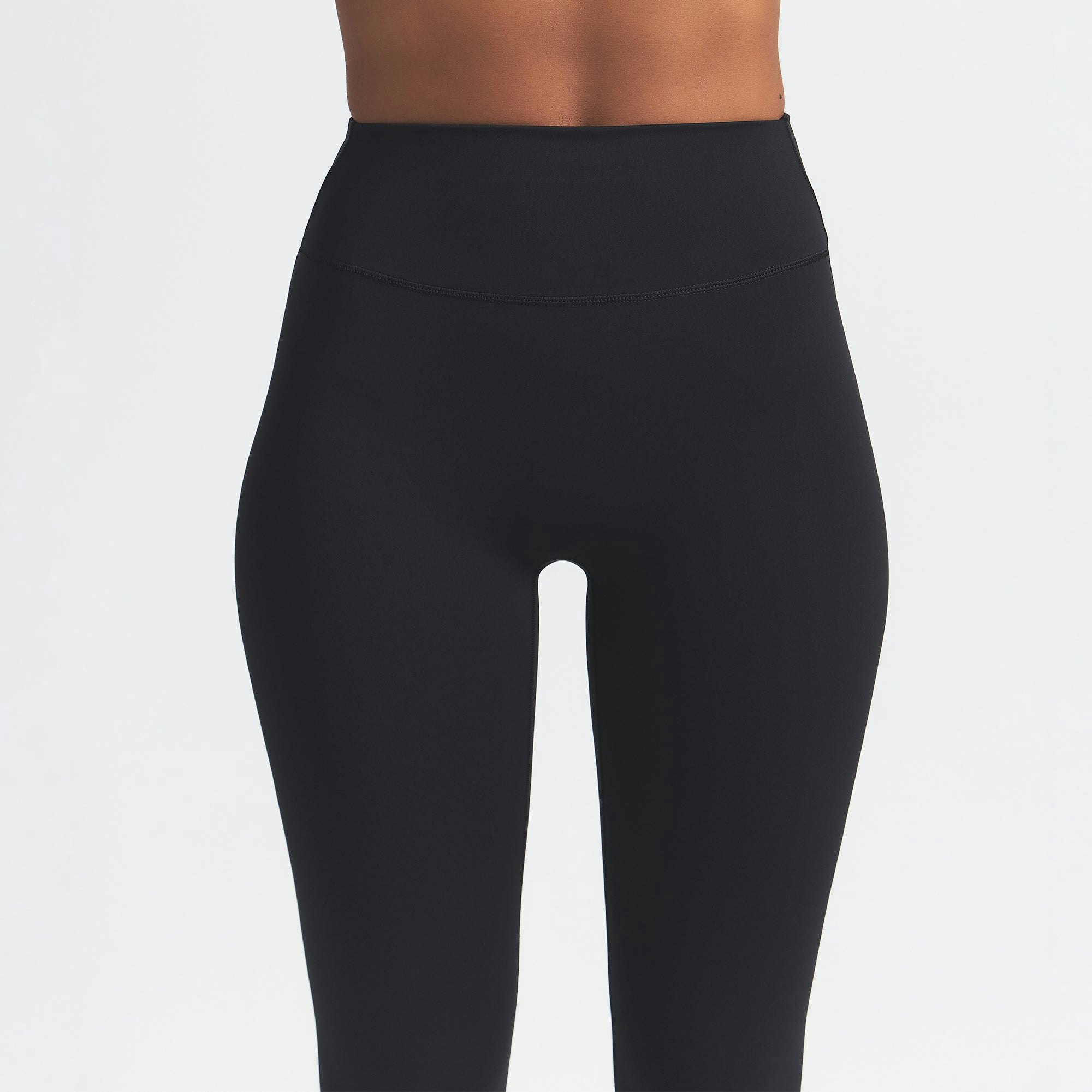 NikeSKIMS MATTE 29" LEGGING | OBSIDIAN ON A MODEL FRONT VIEW