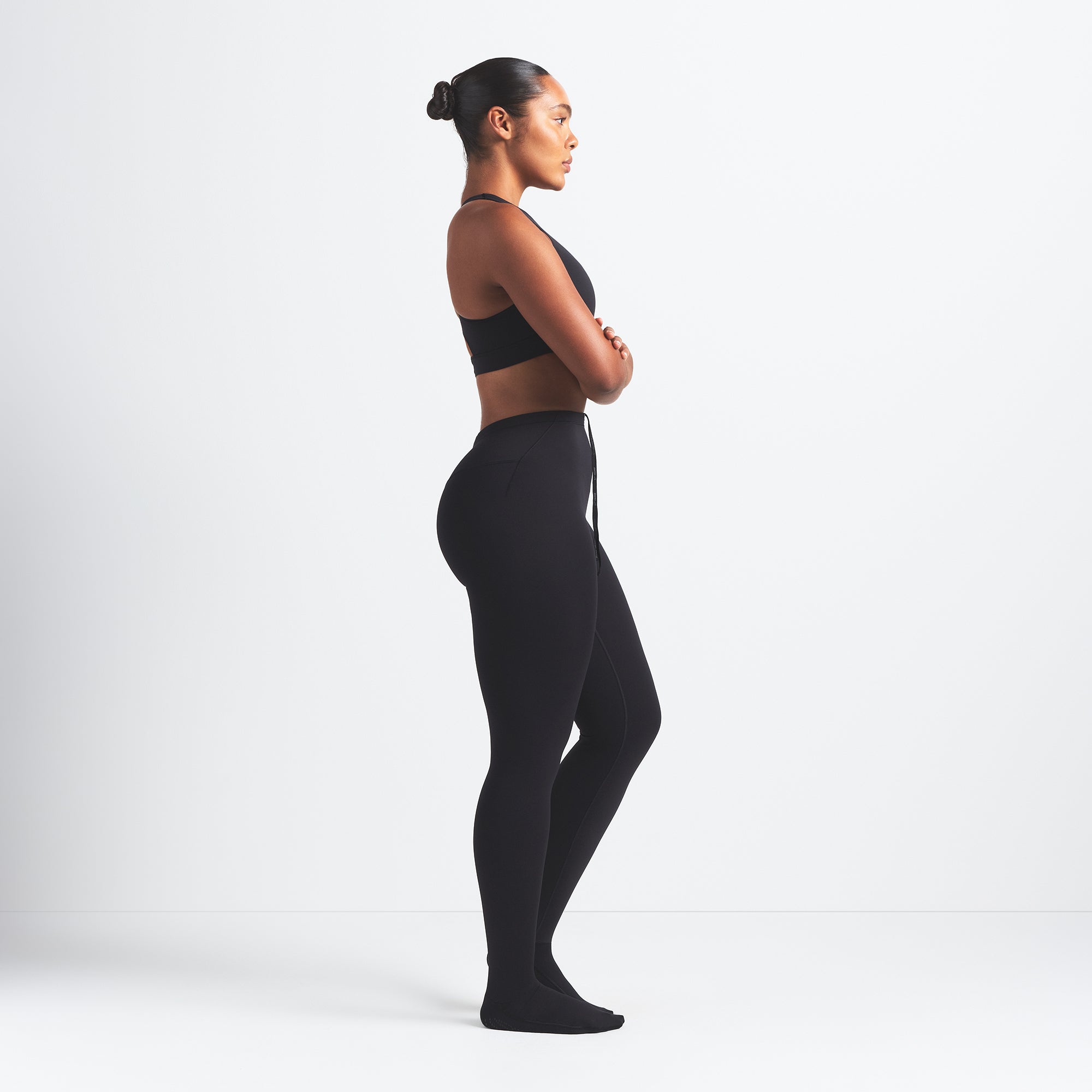 NikeSKIMS MATTE FOOTSIE GRIP LEGGING | OBSIDIAN | SKIMS
