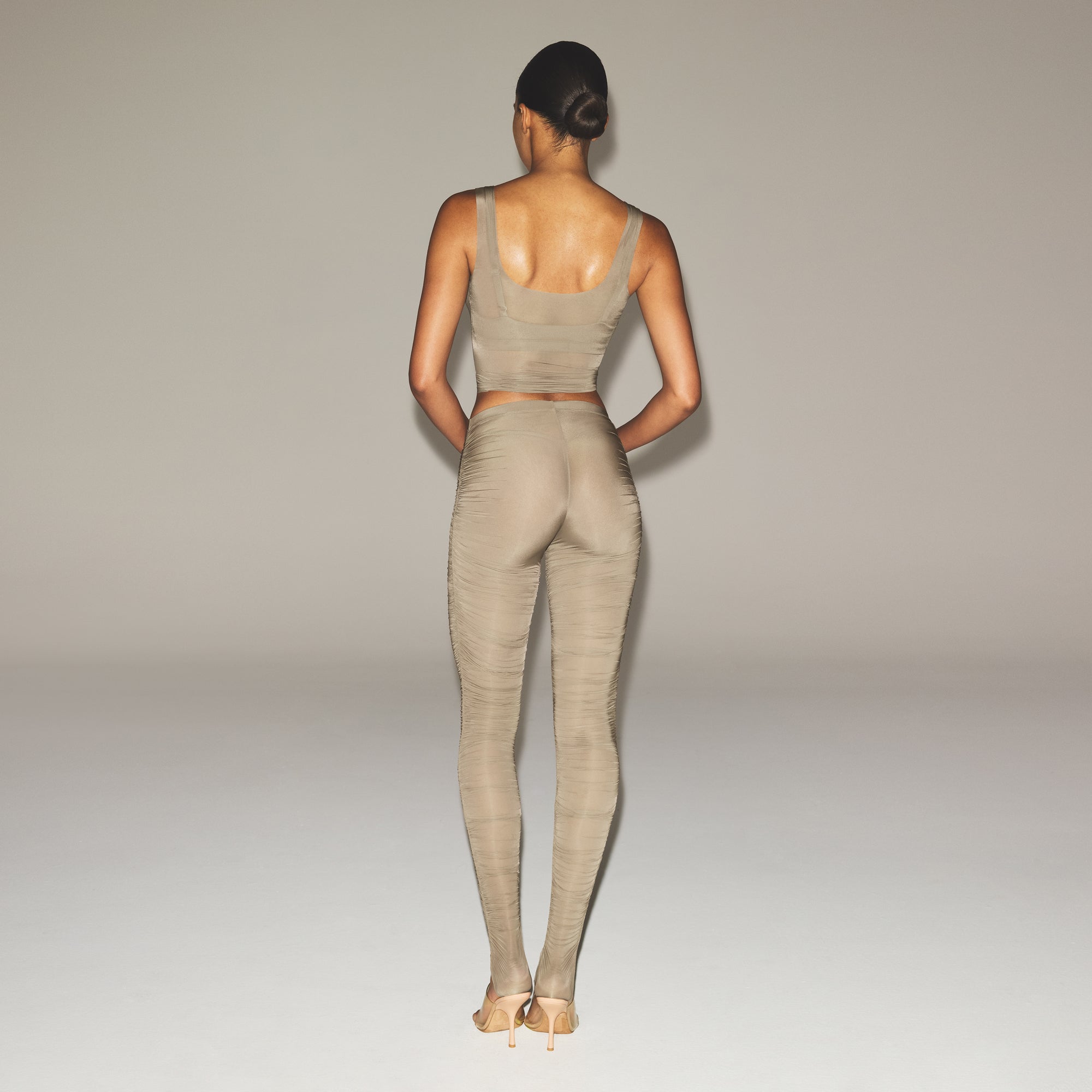 MILKY SHEER HIGH-WAISTED LEGGING | TRUFFLE