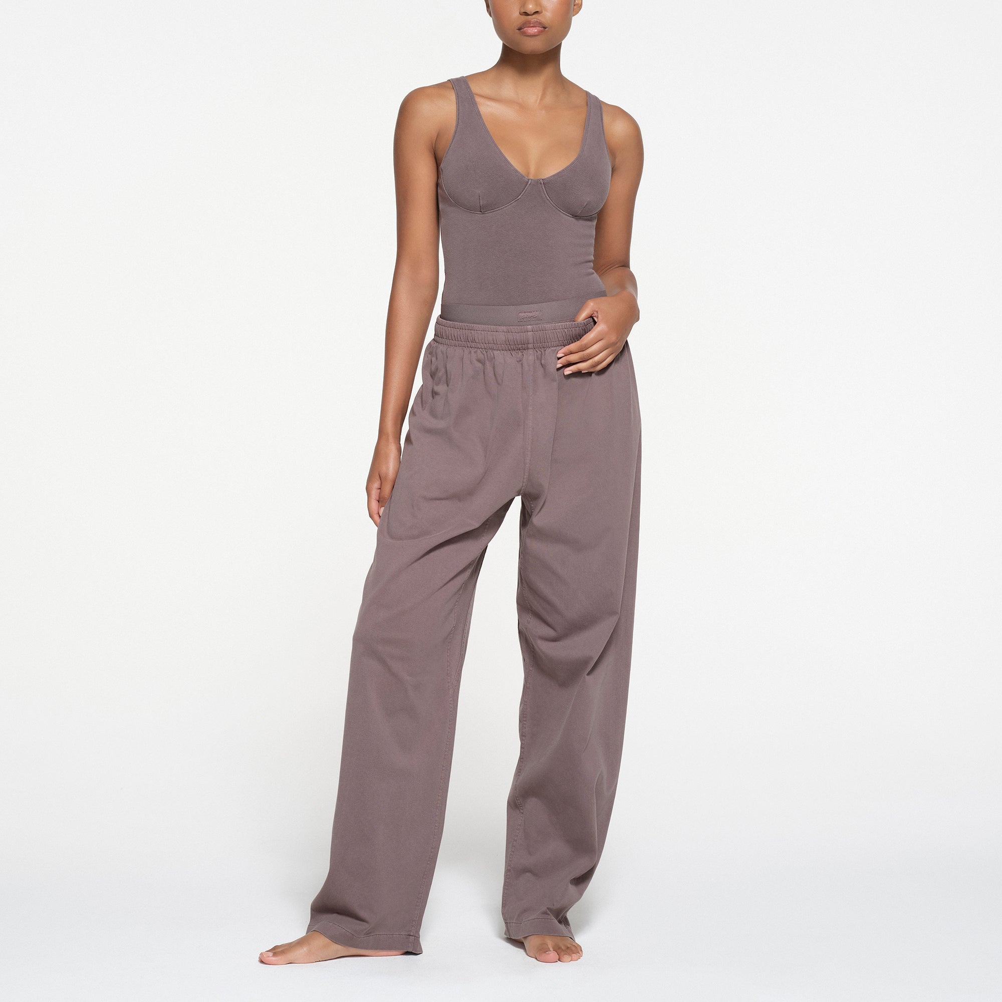 OUTDOOR JERSEY DOUBLE WAISTBAND PANT | ZINC | XXS