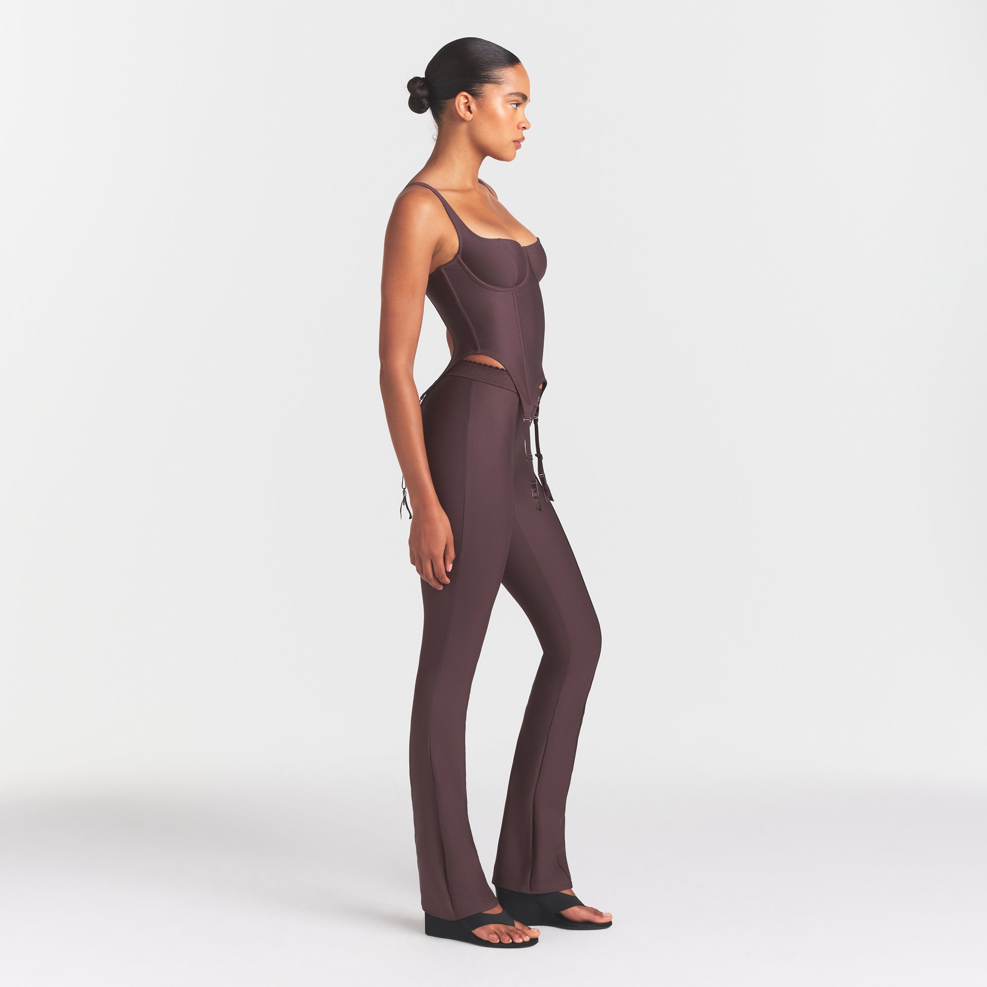 SKIMS BODY HIGH-WAISTED FLARE PANT | RAISIN | SKIMS