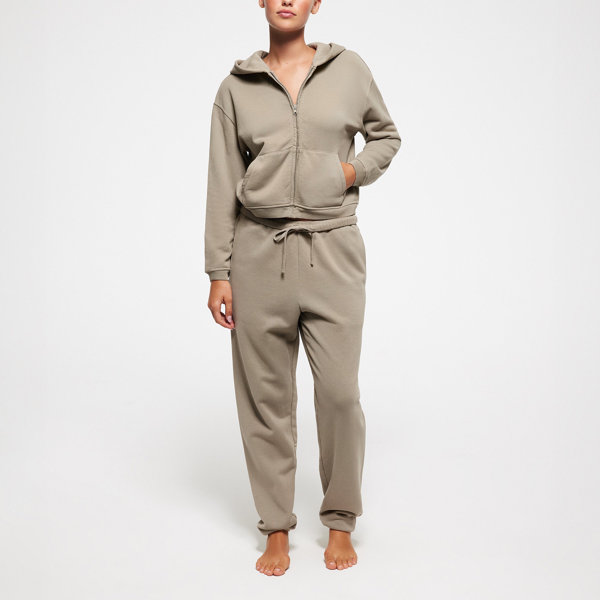 FRENCH TERRY JOGGER TAUPE XXS