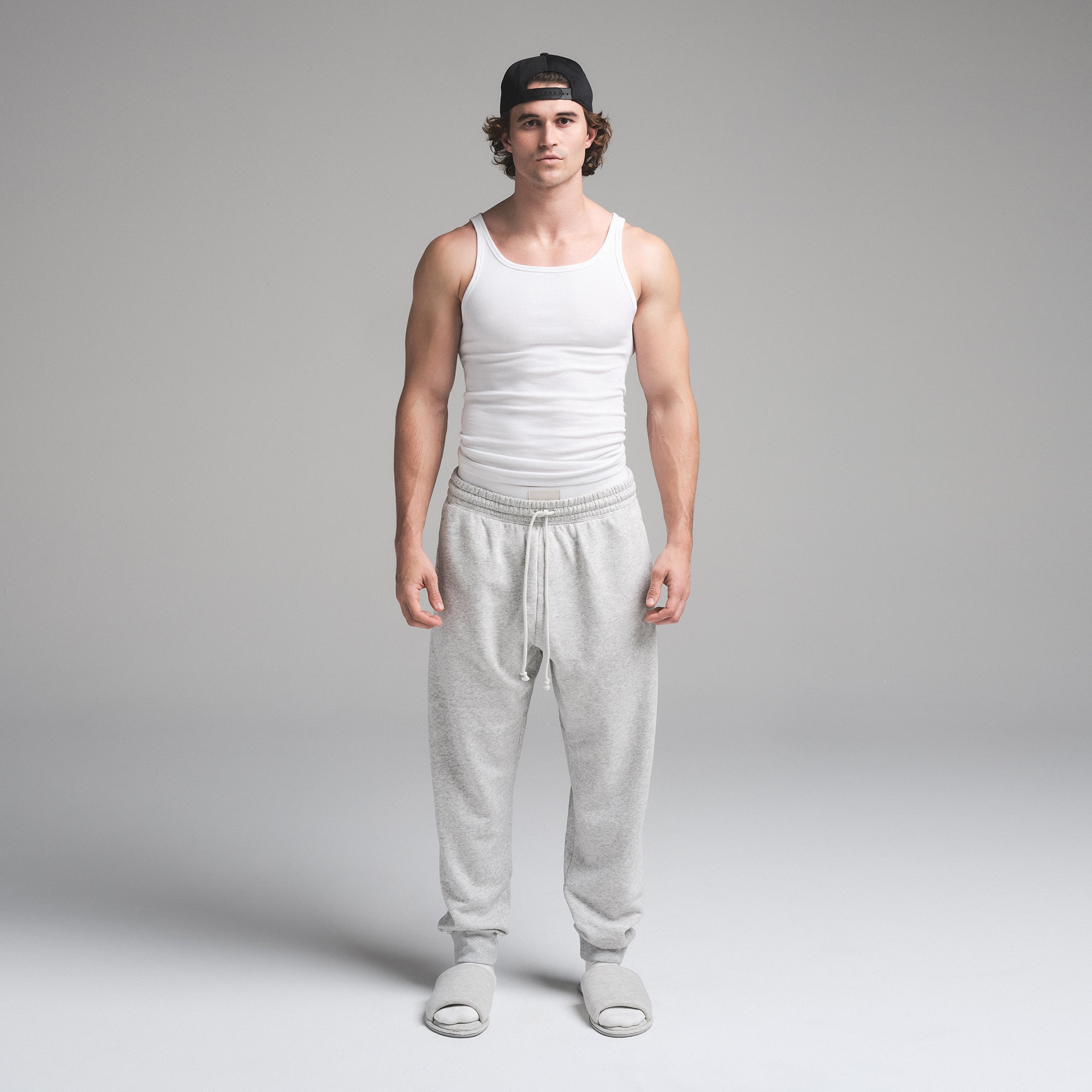 FLEECE LOUNGE MENS TAPERED JOGGER | LIGHT HEATHER GREY FLEECE LOUNGE MENS TAPERED JOGGER | LIGHT HEATHER GREY
