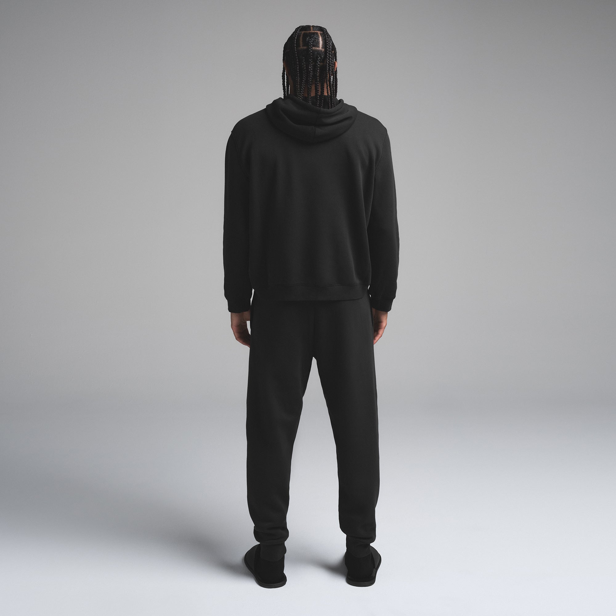 【関税込み】SKIMS ブラック Fleece Lounge クラシック フーディ FLEECE LOUNGE MENS TAPERED JOGGER | WASHED ONYX