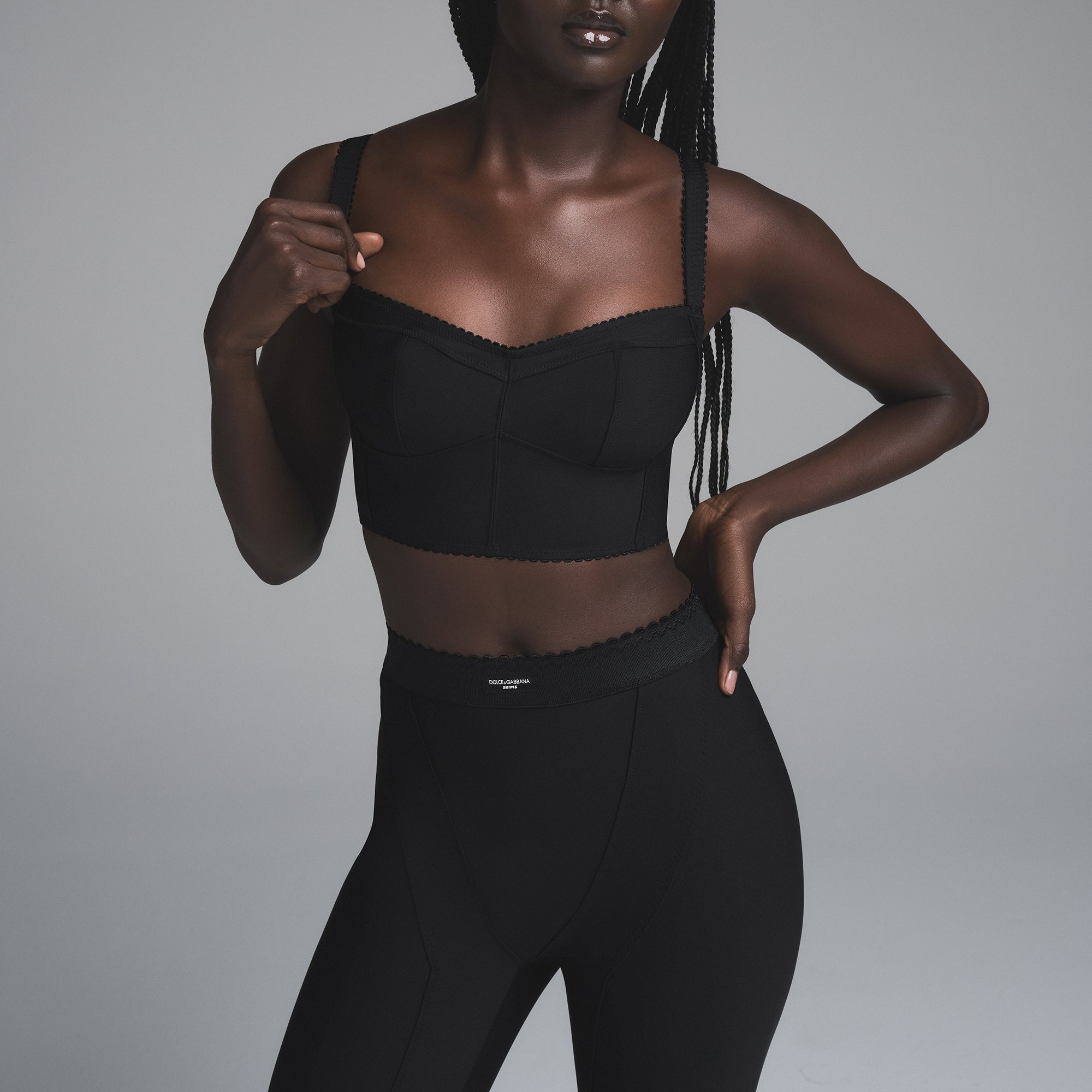 DOLCE&GABBANA X SKIMS SKIMS BODY CAPRI | ONYX | XXS