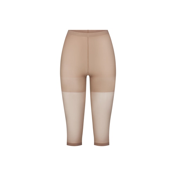 HOSIERY SHAPING CAPRI TIGHTS | CLAY (HOSIERY) FLAT ON A WHITE BACKGROUND | FLT