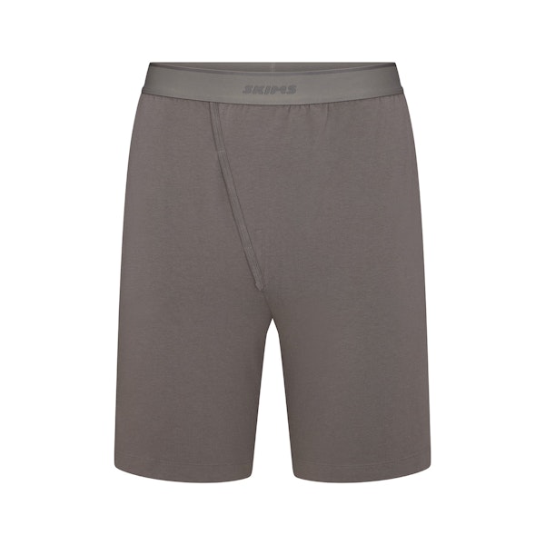 JERSEY SLEEP MENS SHORT | WASHED GUNMETAL (MENS SHORTS, MENS BOTTOMS) FLAT ON A WHITE BACKGROUND | FLT