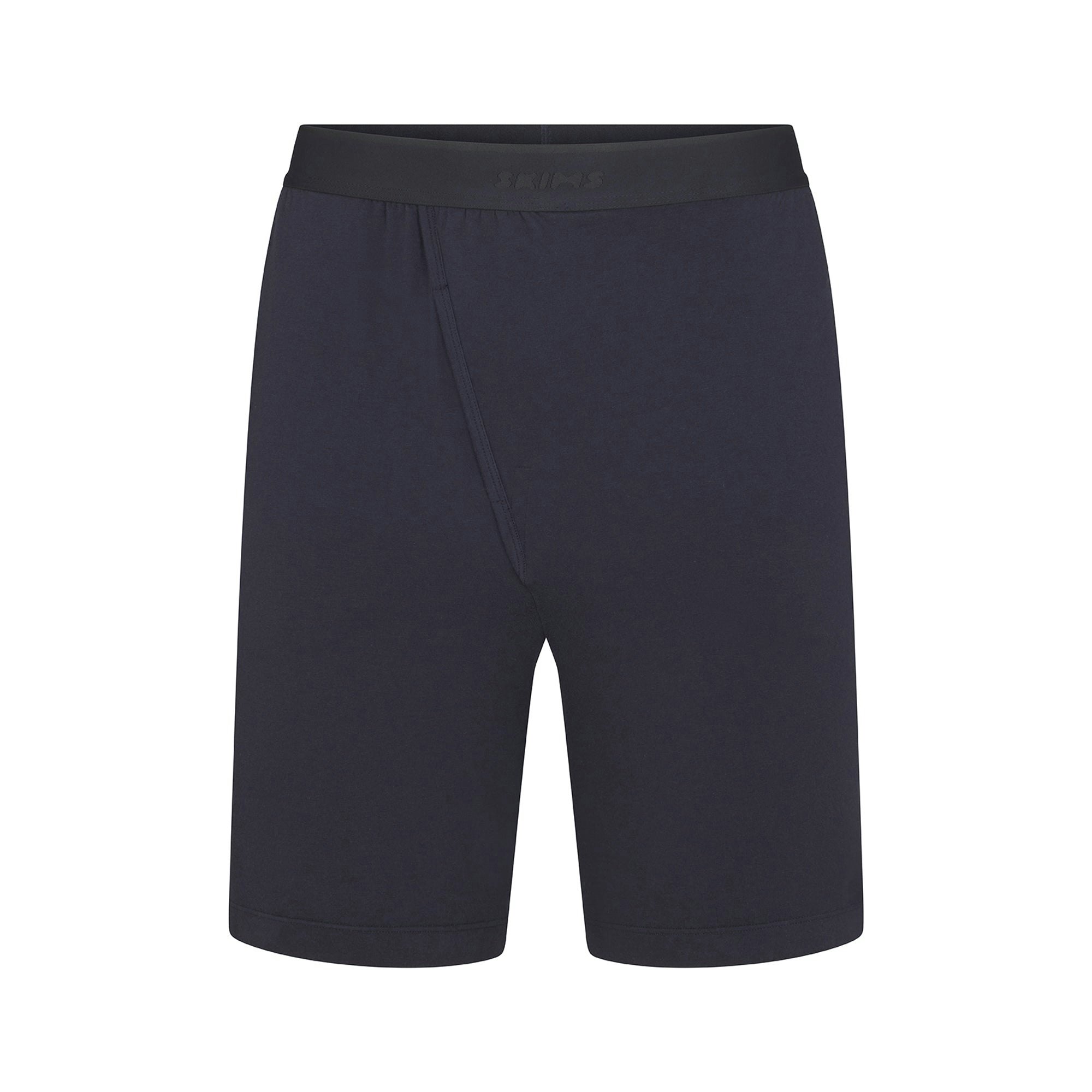 JERSEY SLEEP MENS SHORT | MIDNIGHT BLUE (MENS SHORTS, MENS BOTTOMS) FLAT ON A WHITE BACKGROUND | FLT