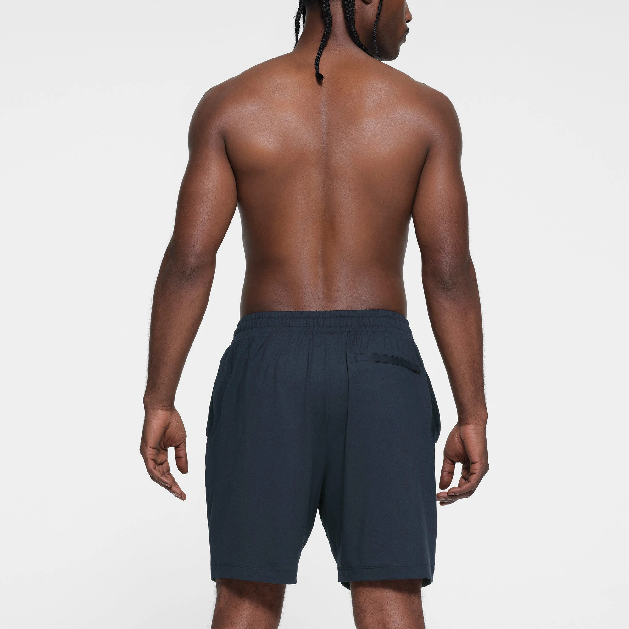 OUTDOOR JERSEY MENS CLASSIC SHORT | MIDNIGHT BLUE ON A MODEL BACK VIEW