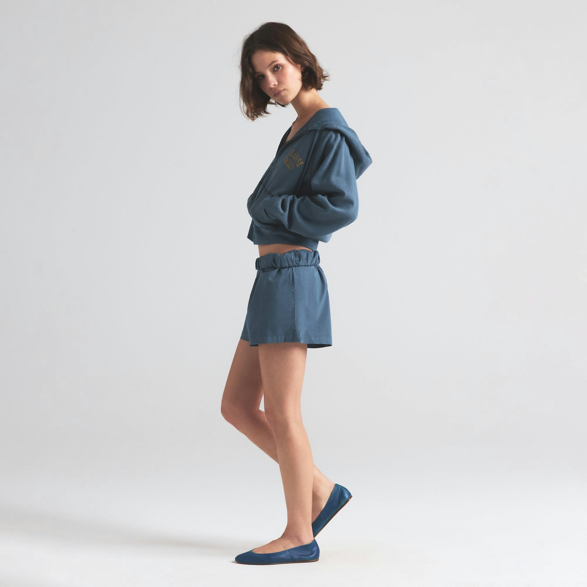 COTTON POPLIN BOXER | HARBOR ON A MODEL FRONT VIEW | FOCUS: 0.0, 1.0, 0.9