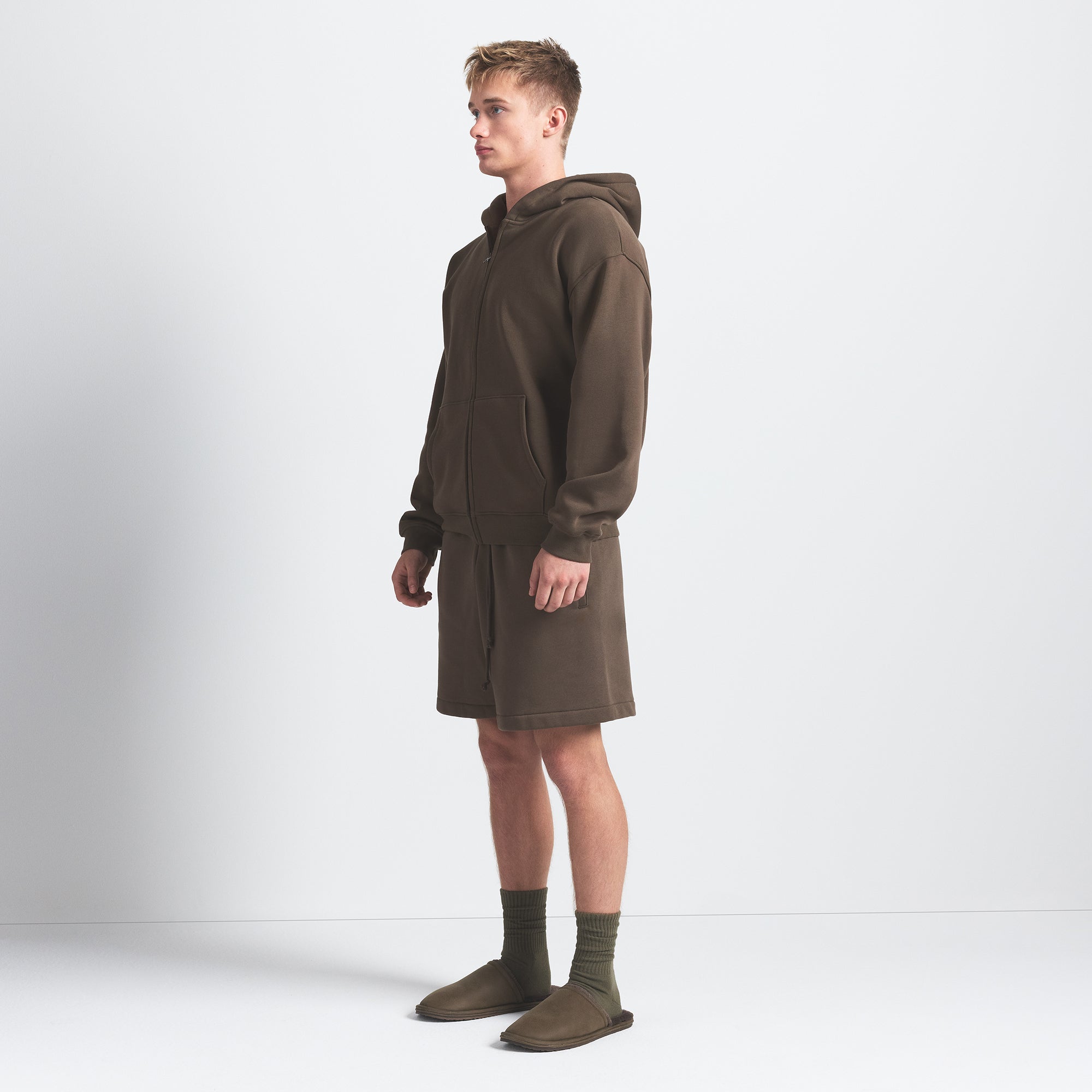 新品 SKIMS フレンチテリーフーディ クロップド丈 スモーク グレー French Terry | SKIMS