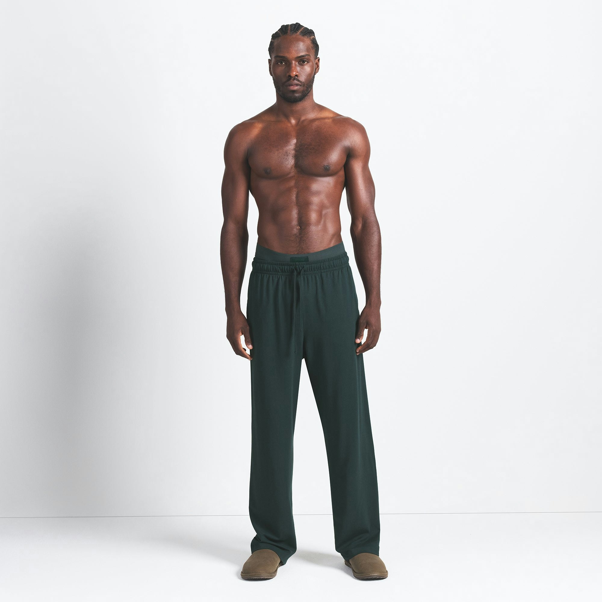 JERSEY LOUNGE MENS RELAXED STRAIGHT LEG PANT | TINT ON A MODEL FRONT VIEW @ | FOCUS: 0.0, 1.0, 0.9