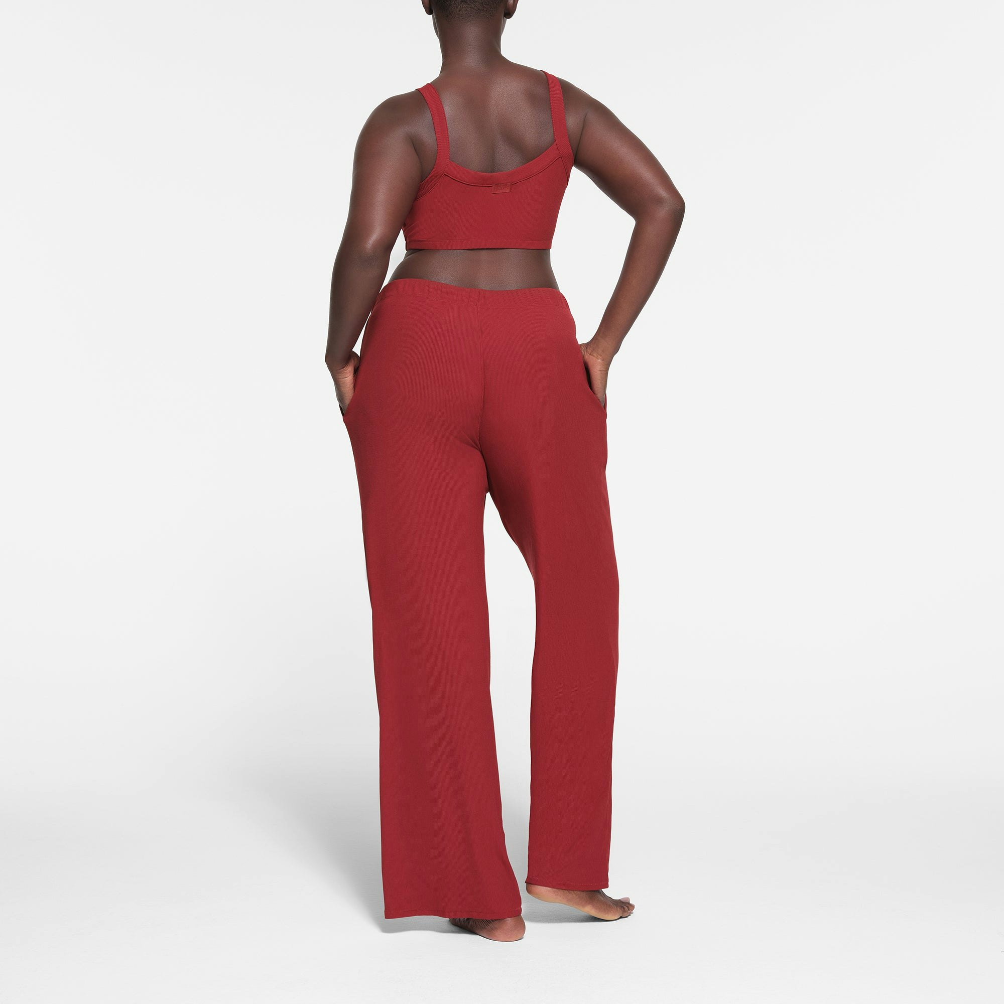 SOFT LOUNGE PANT WORN BY A MODEL IN BACK VIEW