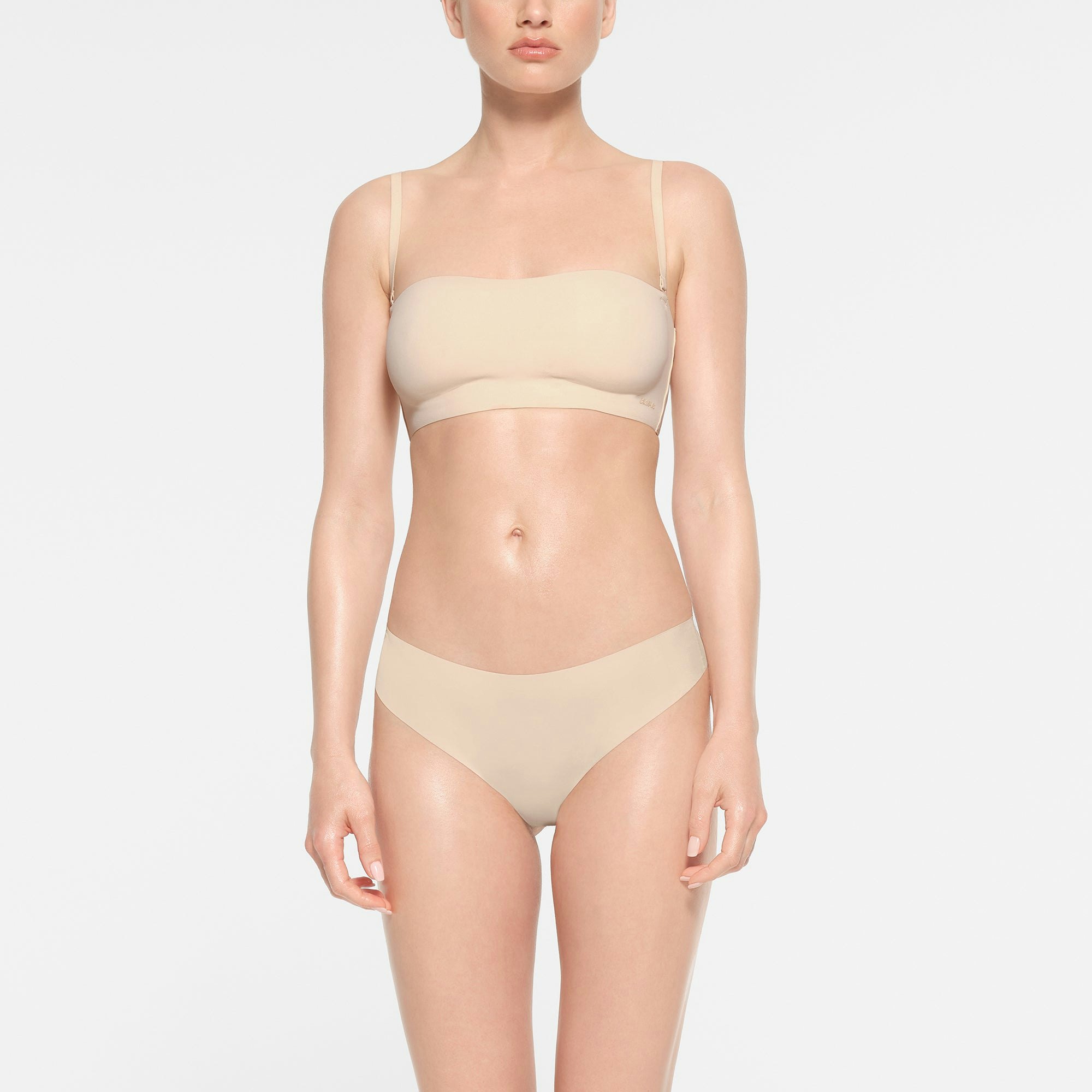 NAKED BANDEAU | SAND ON A MODEL FRONT VIEW