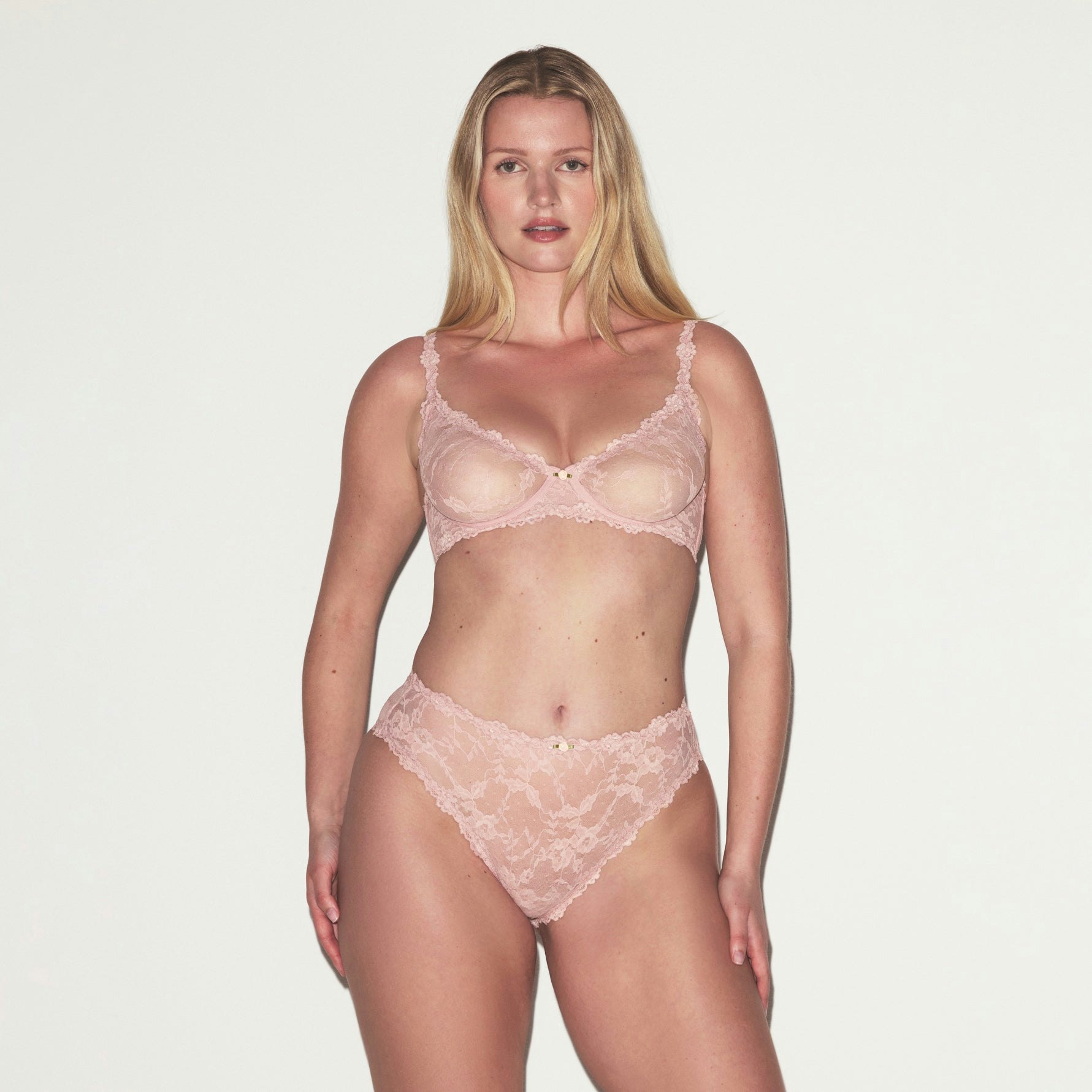 STRETCH LACE BRIEF | MORGANITE ON A MODEL SIDE VIEW @ | FOCUS: 0.0, 1.0, 0.9