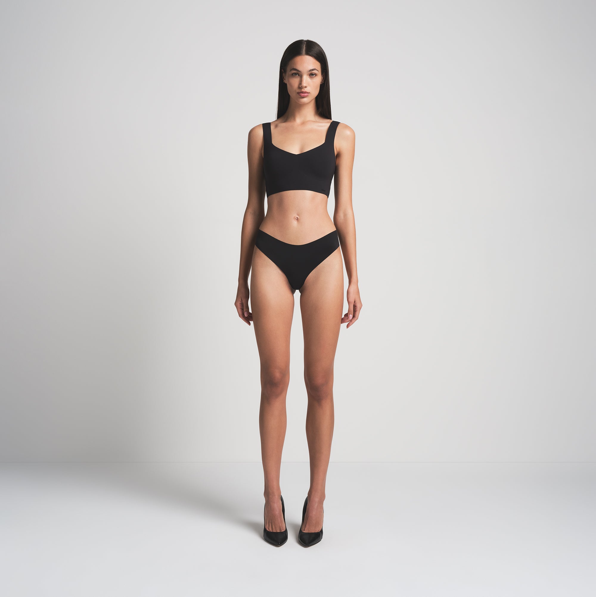 【SKIMS】TRIANGLE BRALETTE COTTON POPLIN TRIANGLE BRALETTE | ZEN BLUE STRIPE