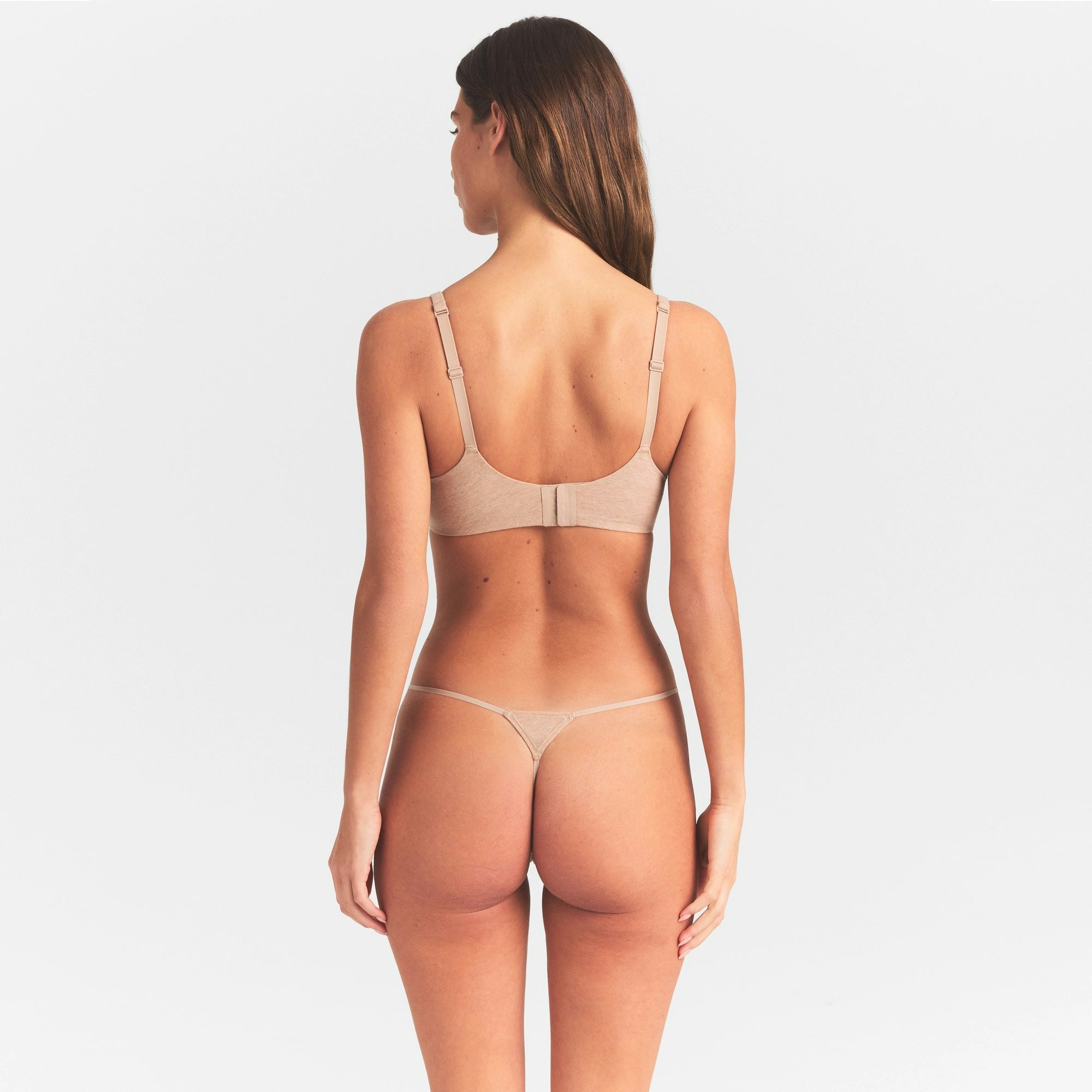 EVERYDAY COTTON ULTIMATE TEARDROP PUSH-UP BRA | CLAY HEATHER ON A MODEL SIDE  VIEW @ | FOCUS: 0.0, 1.0, 0.9