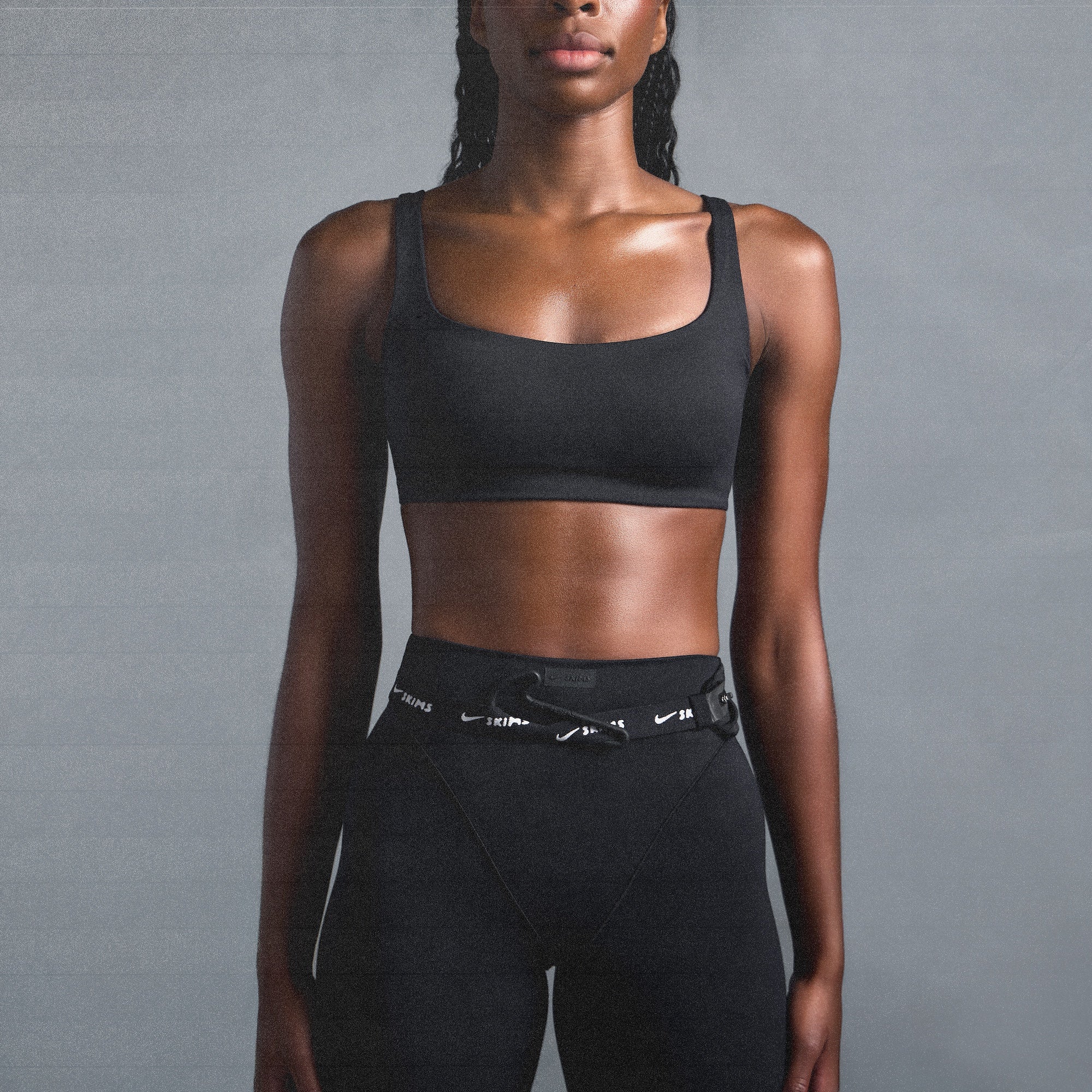 新品未開封　NikeSKIMS Matte プリント　スクープネック　ブラ　S NikeSKIMS MATTE SCOOP NECK BRA | OBSIDIAN | SKIMS