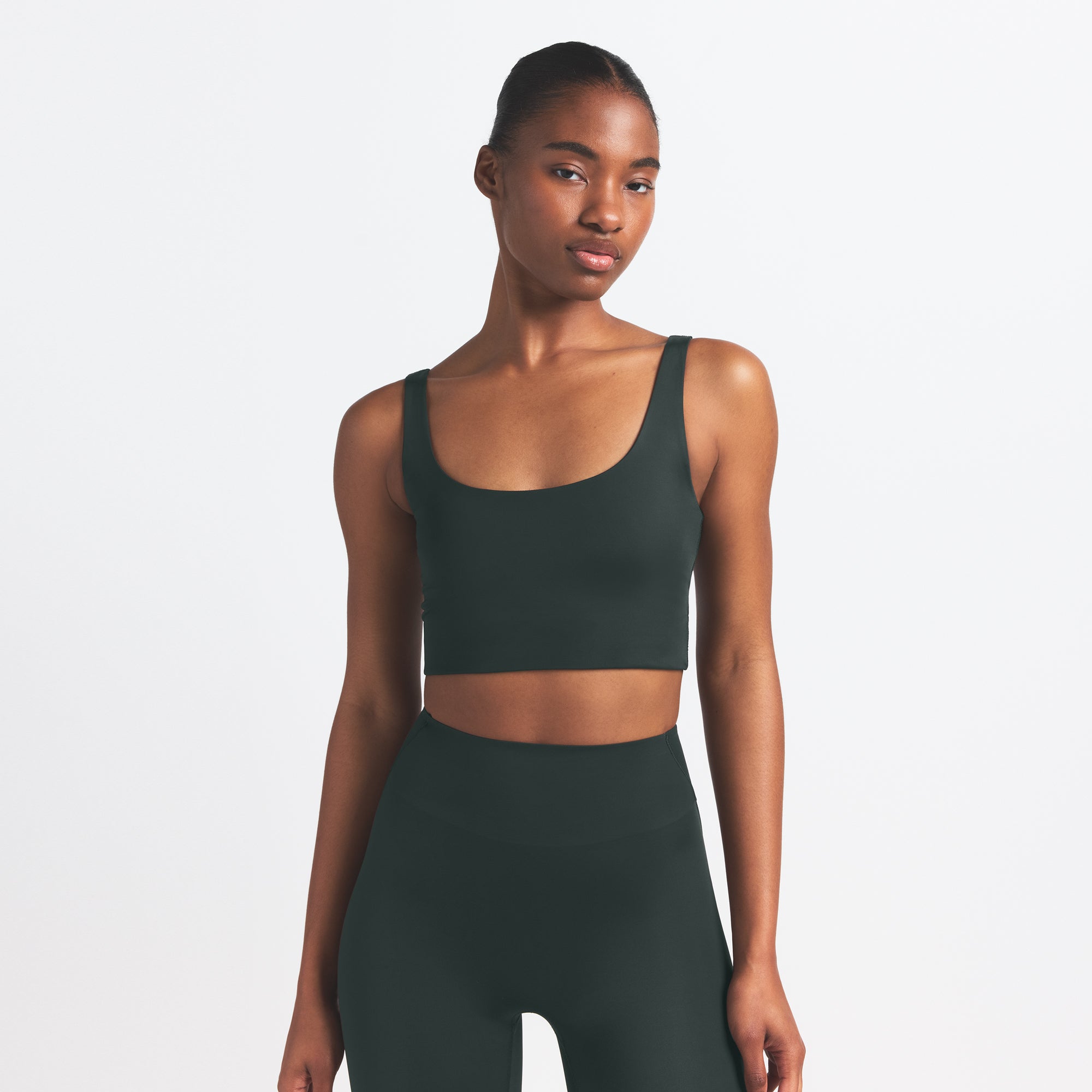 NikeSKIMS SHINE SCOOP NECK BRA TOP | DARK TEAL | SKIMS