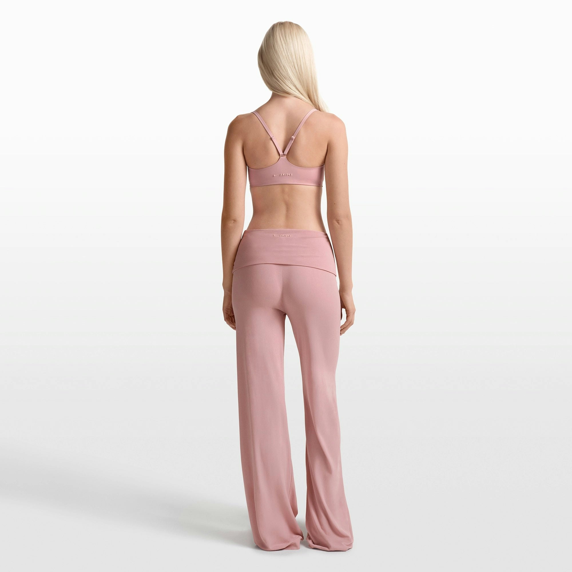 NikeSKIMS MATTE CONTOUR CAMI BRA | HIMALAYAN ON A MODEL FRONT VIEW @ | FOCUS: 0.0, 1.0, 0.9