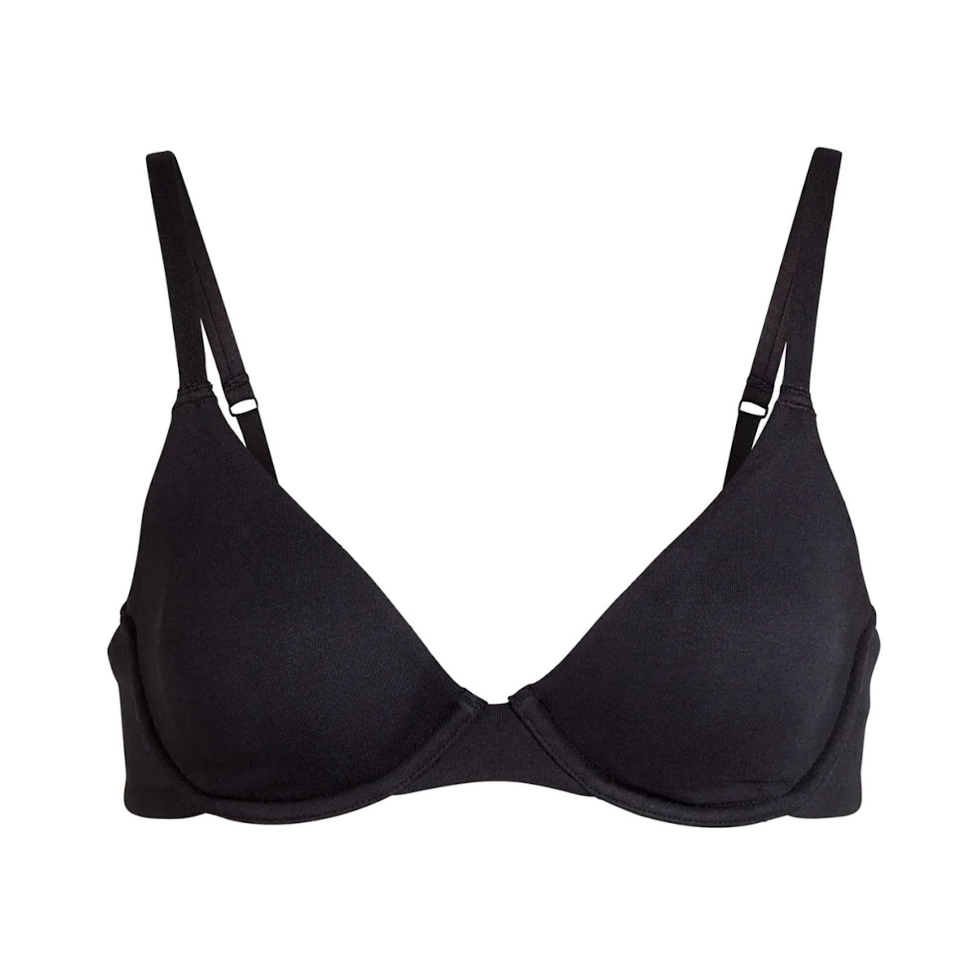 COTTON JERSEY T-SHIRT BRA | SOOT (DEMI BRAS) LAYS FLAT ON A WHITE BACKGROUND