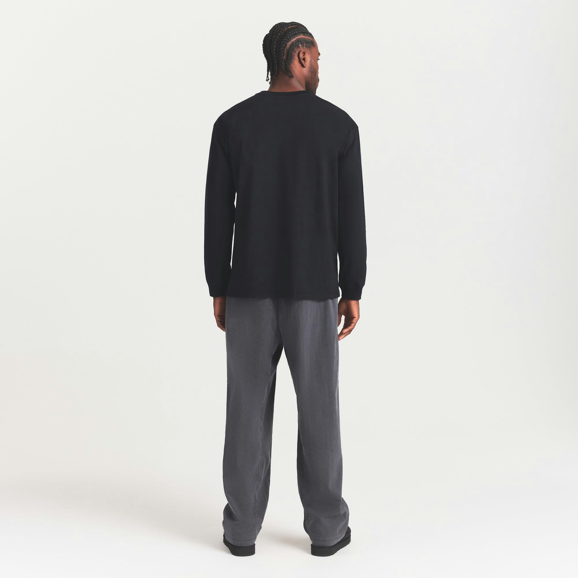 WOVEN MENS KARATE PANT | ASH ON A MODEL FRONT VIEW @ | FOCUS: 0.0, 1.0, 0.9