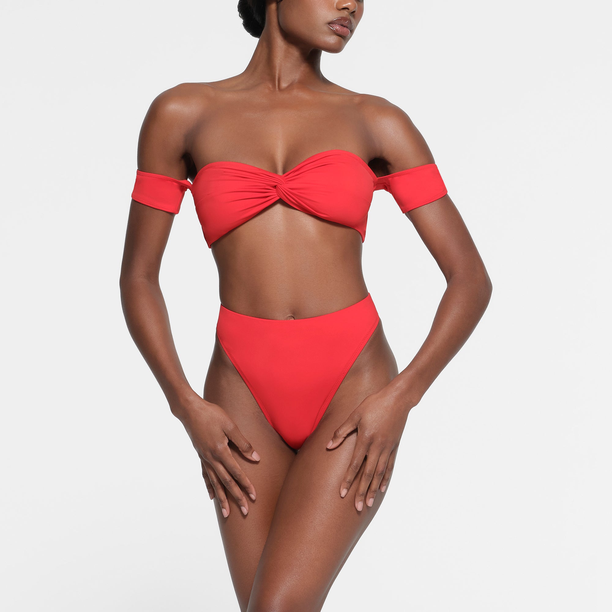 SIGNATURE SWIM OFF THE SHOULDER BIKINI TOP RUBY