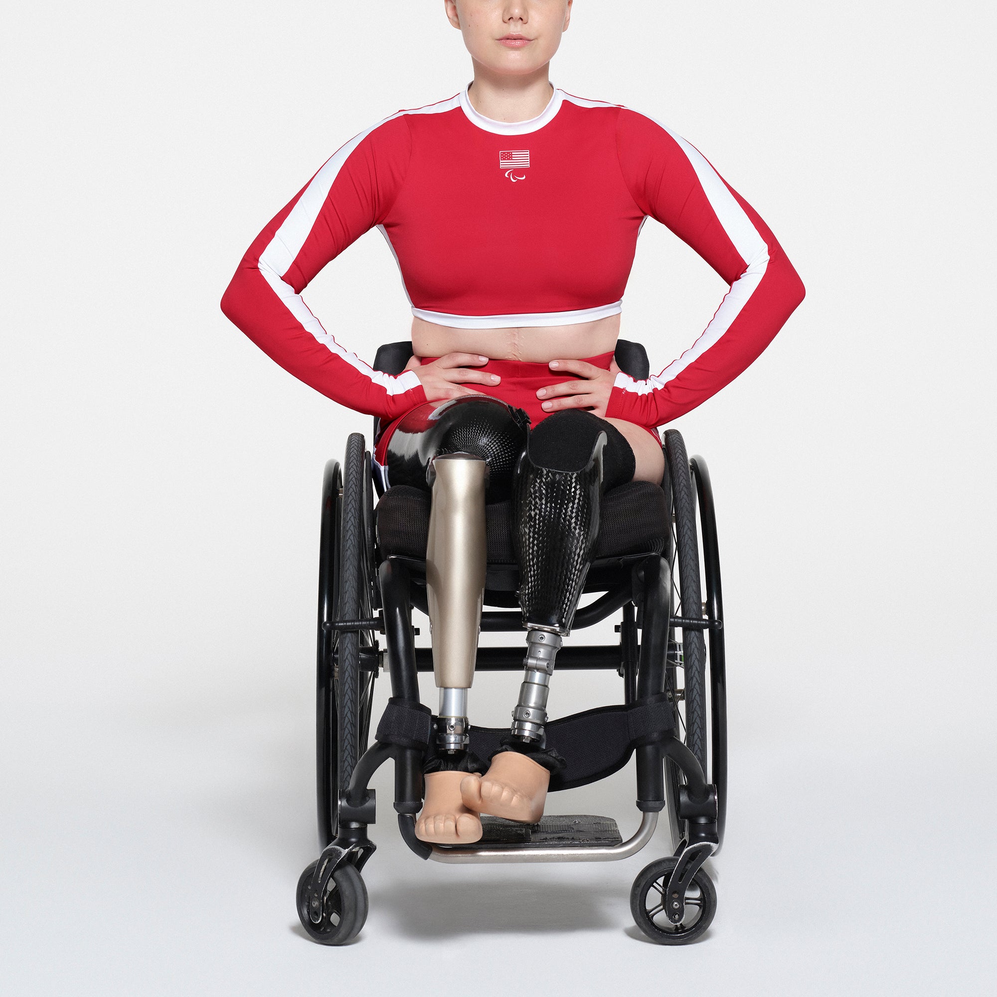 SKIMS FOR TEAM USA SIGNATURE SWIM PARALYMPIC LONG SLEEVE