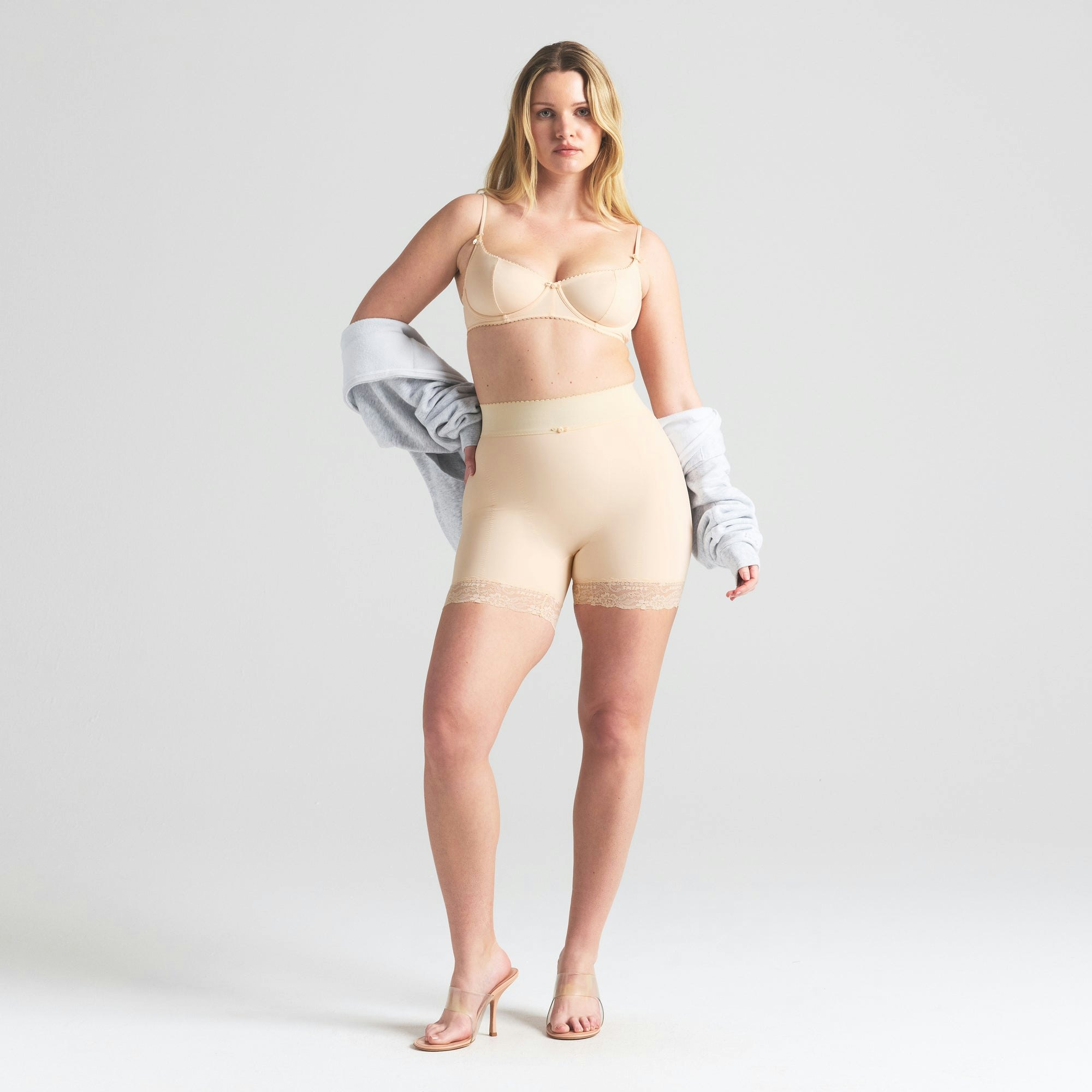 VINTAGE SHAPEWEAR UNLINED DEMI BRA | SUNKISSED ON A MODEL FRONT VIEW | FOCUS: 0.0, 1.0, 0.9
