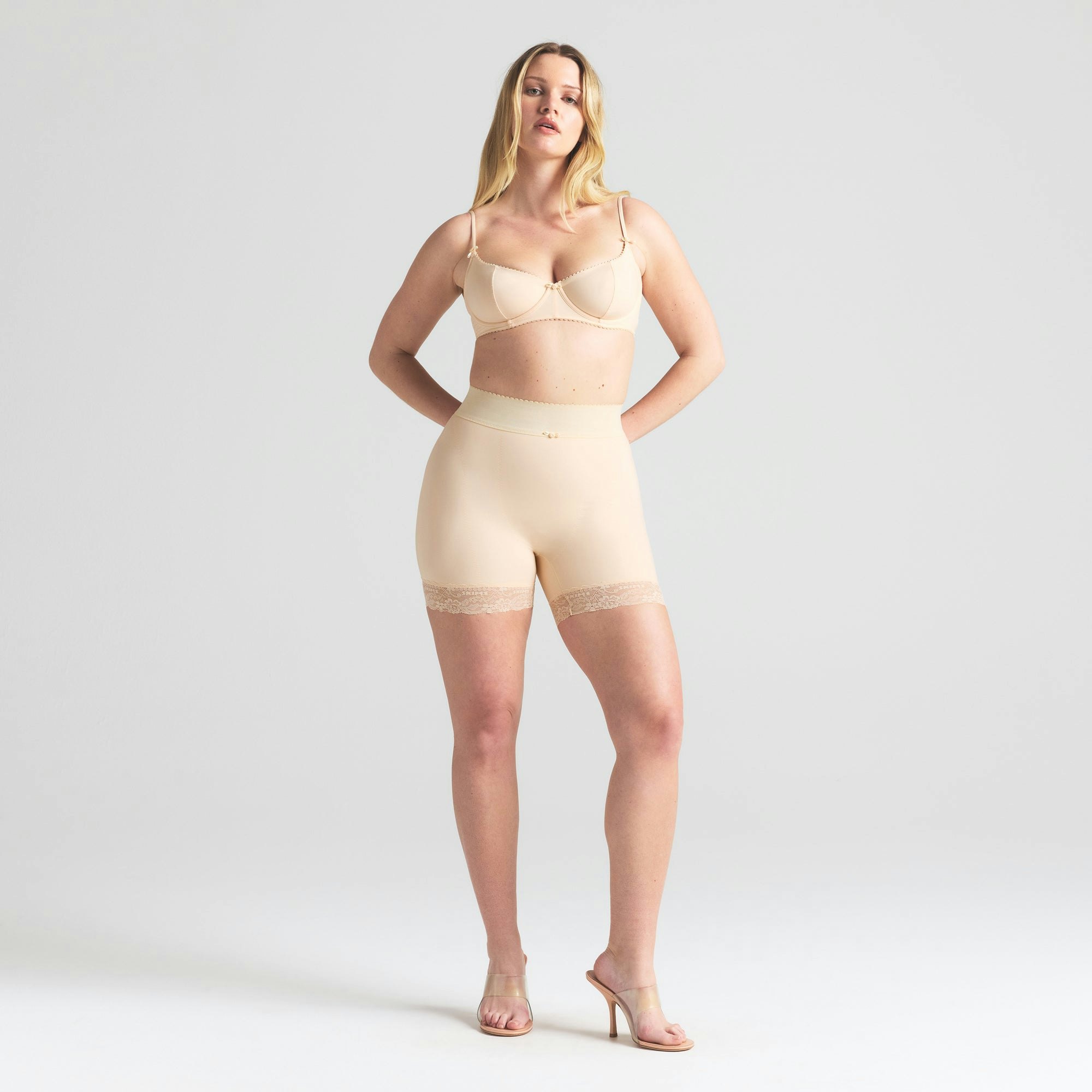 VINTAGE SHAPEWEAR UNLINED DEMI BRA | SUNKISSED ON A MODEL FRONT VIEW | FOCUS: 0.0, 1.0, 0.9