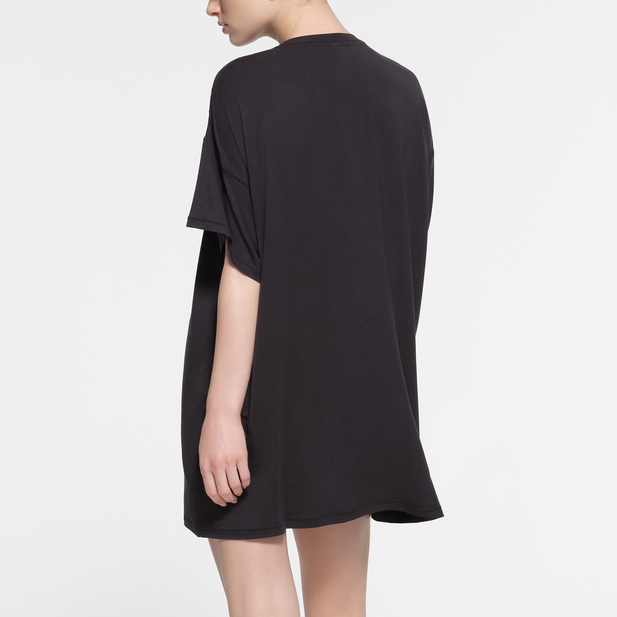SKIMS SLEEP T-SHIRT MINI DRESS | ONYX | XXS